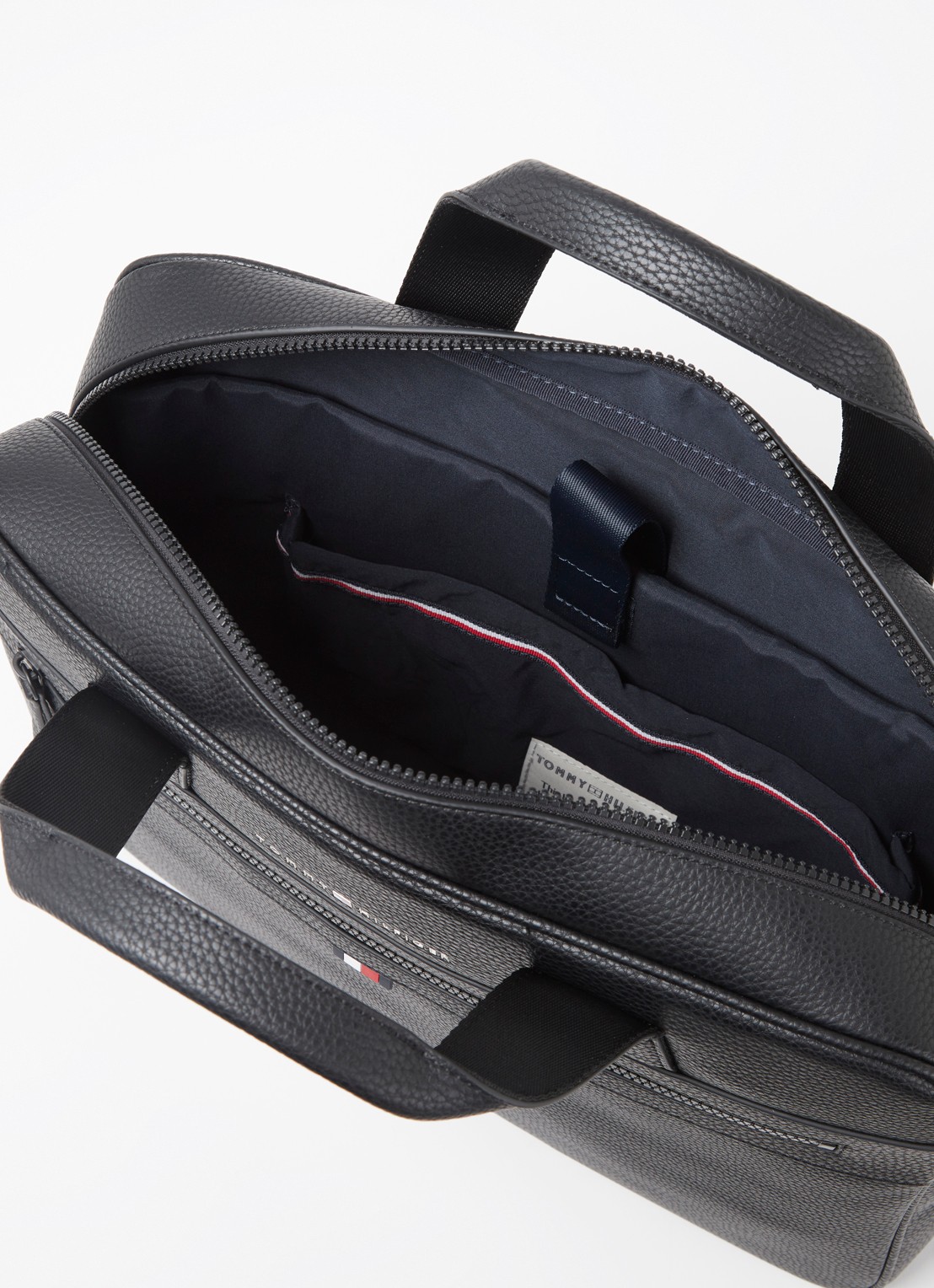 Tommy Hilfiger Essential businesstas met 15 inch laptopvak - detail 2 zwart