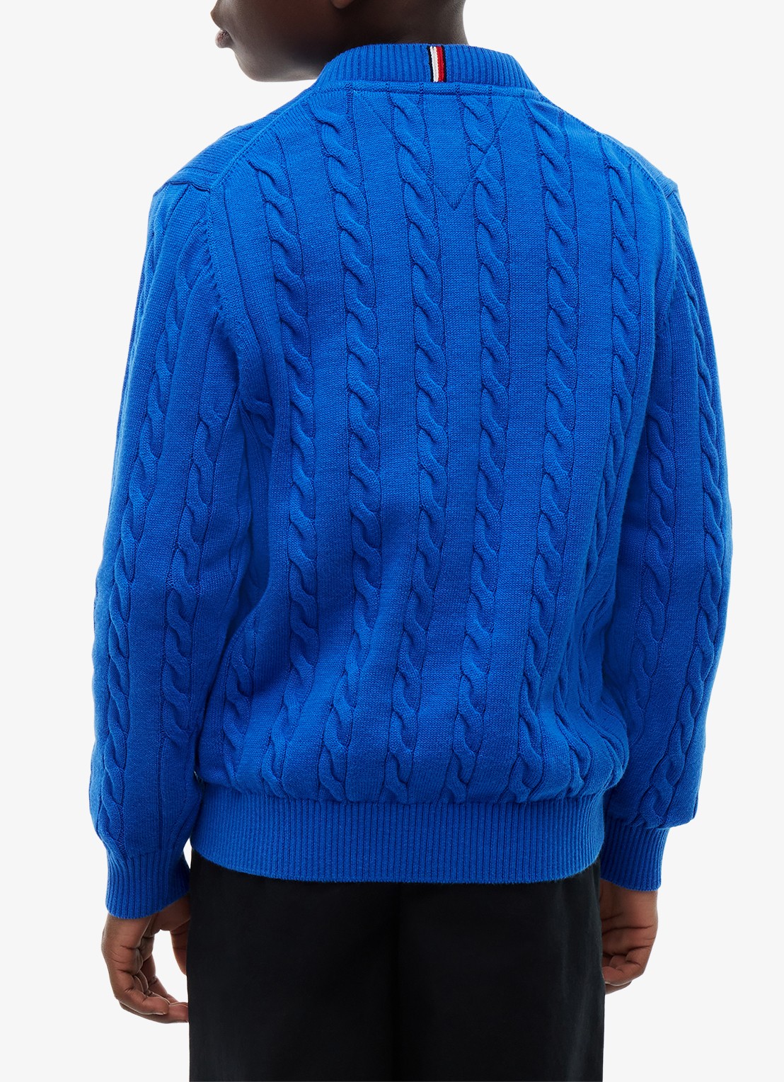 Tommy Hilfiger Essential Cable Knit Jumper - achterkant 3 vibrant blue-c6o / blauw