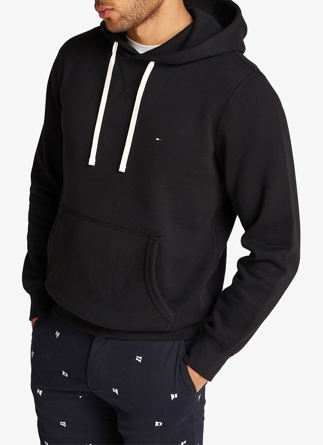 Tommy Hilfiger Essential hoodie met logoborduring - detail 4 zwart