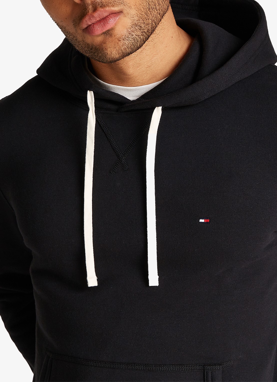 Tommy Hilfiger Essential hoodie met logoborduring - detail 5 zwart