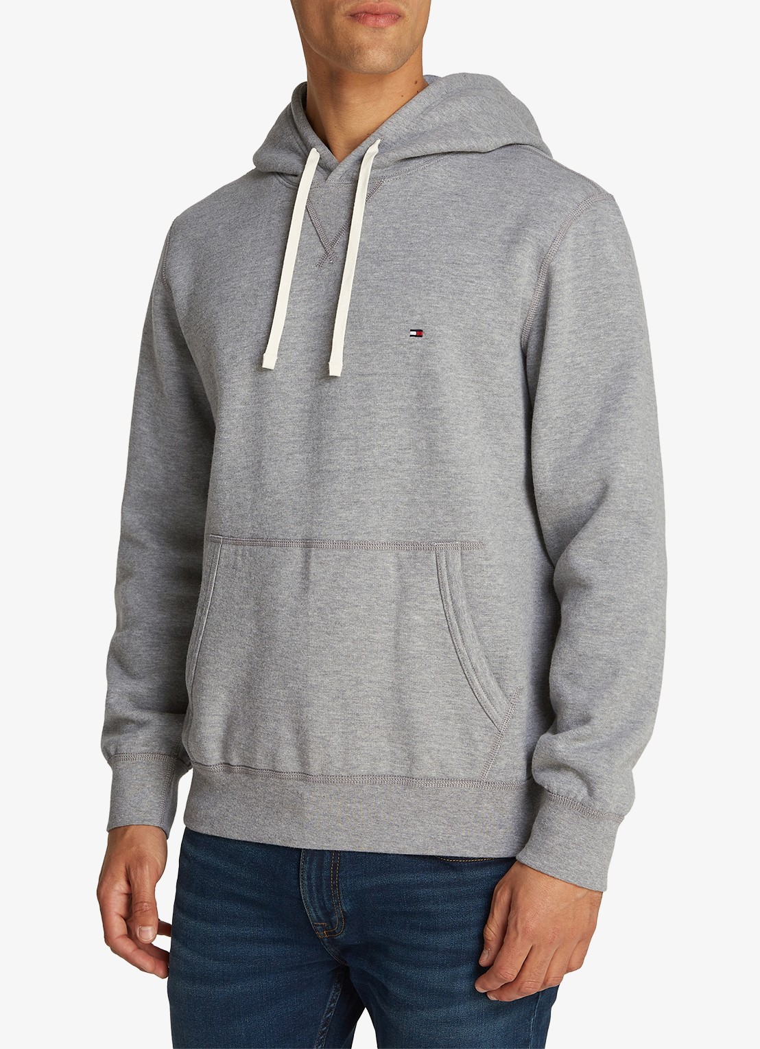 Tommy Hilfiger Essential hoodie met logoborduring - detail 2 grijsmele