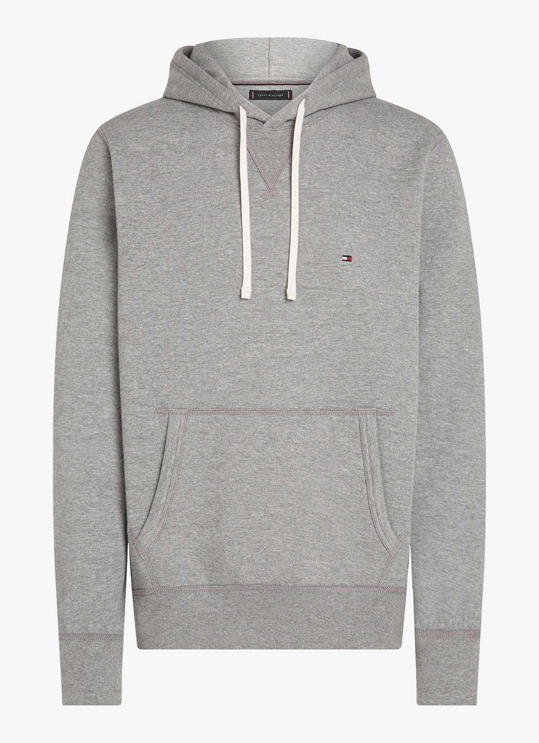 Tommy Hilfiger Essential hoodie met logoborduring - voorkant 5 grijsmele