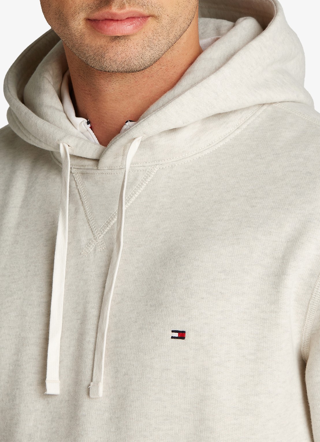 Tommy Hilfiger Essential hoodie met logoborduring - detail 4 beige