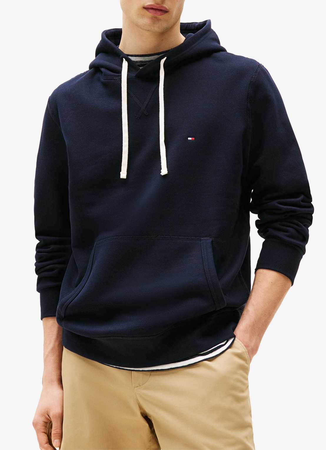 Tommy Hilfiger Essential hoodie met logoborduring - detail 4 donkerblauw