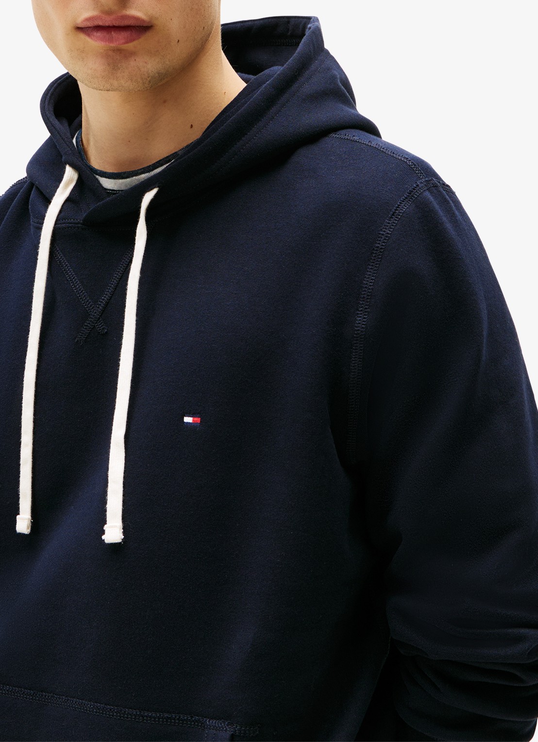 Tommy Hilfiger Essential hoodie met logoborduring - detail 5 donkerblauw
