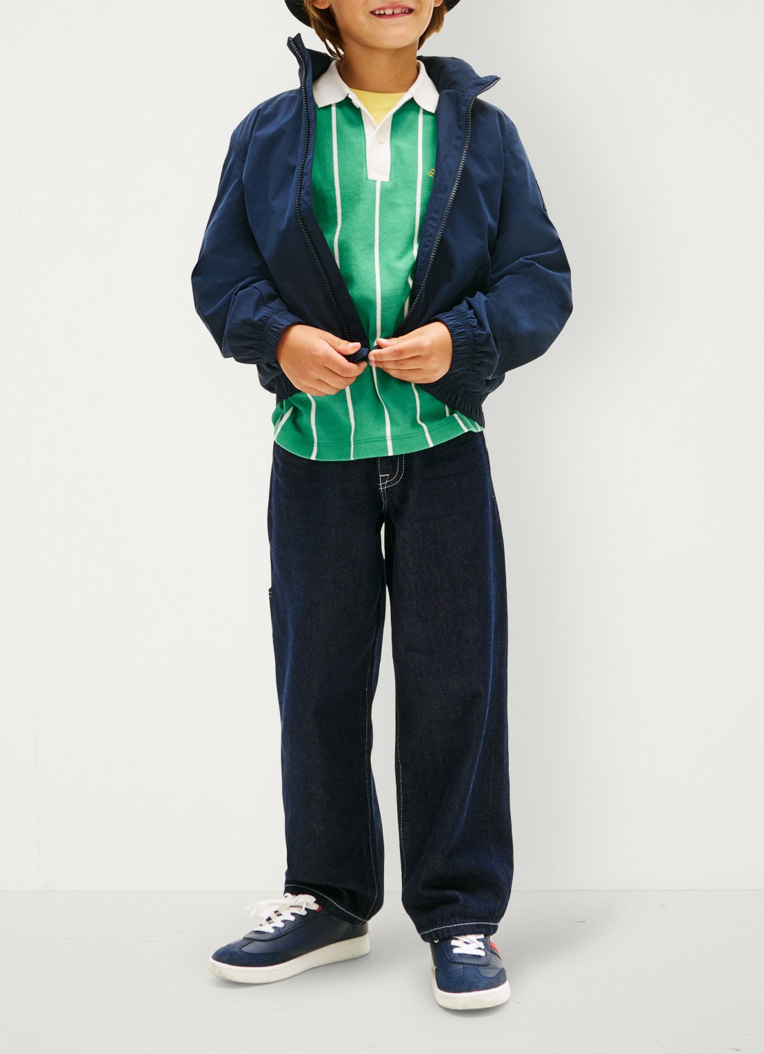 Tommy Hilfiger Essential jack met steekzakken - voorkant 2 donkerblauw