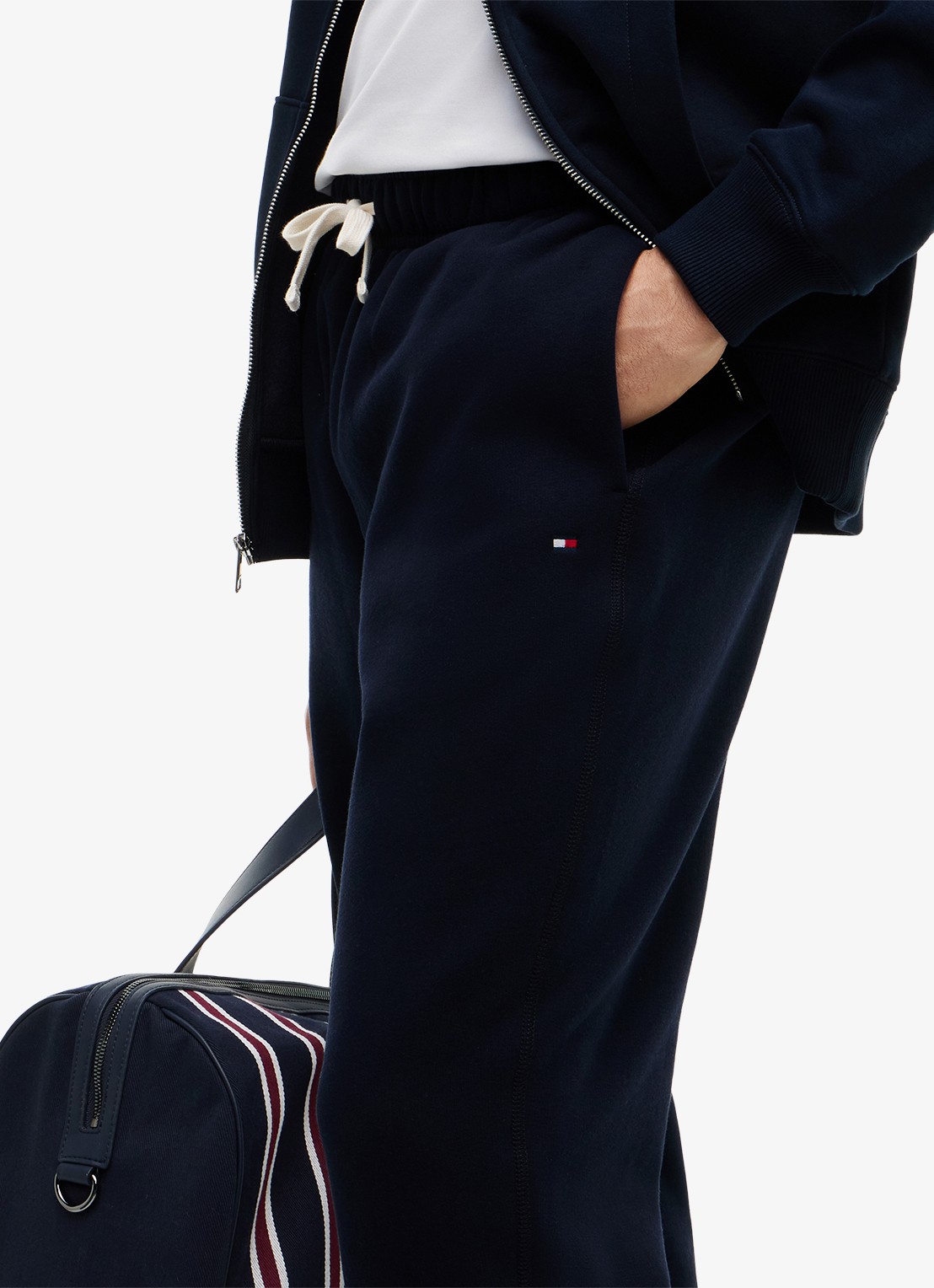 Tommy Hilfiger Essential joggingbroek met logoborduring - detail 2 blauw