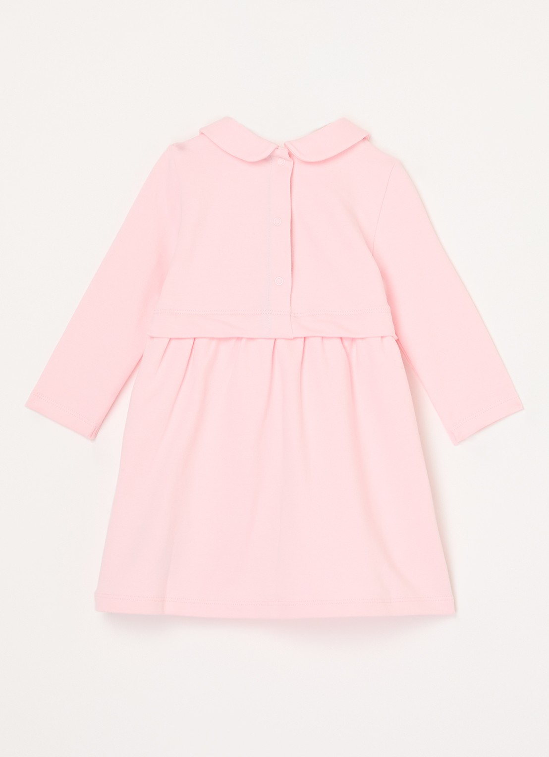 Tommy Hilfiger Essential jurk met lange mouwen - achterkant roze