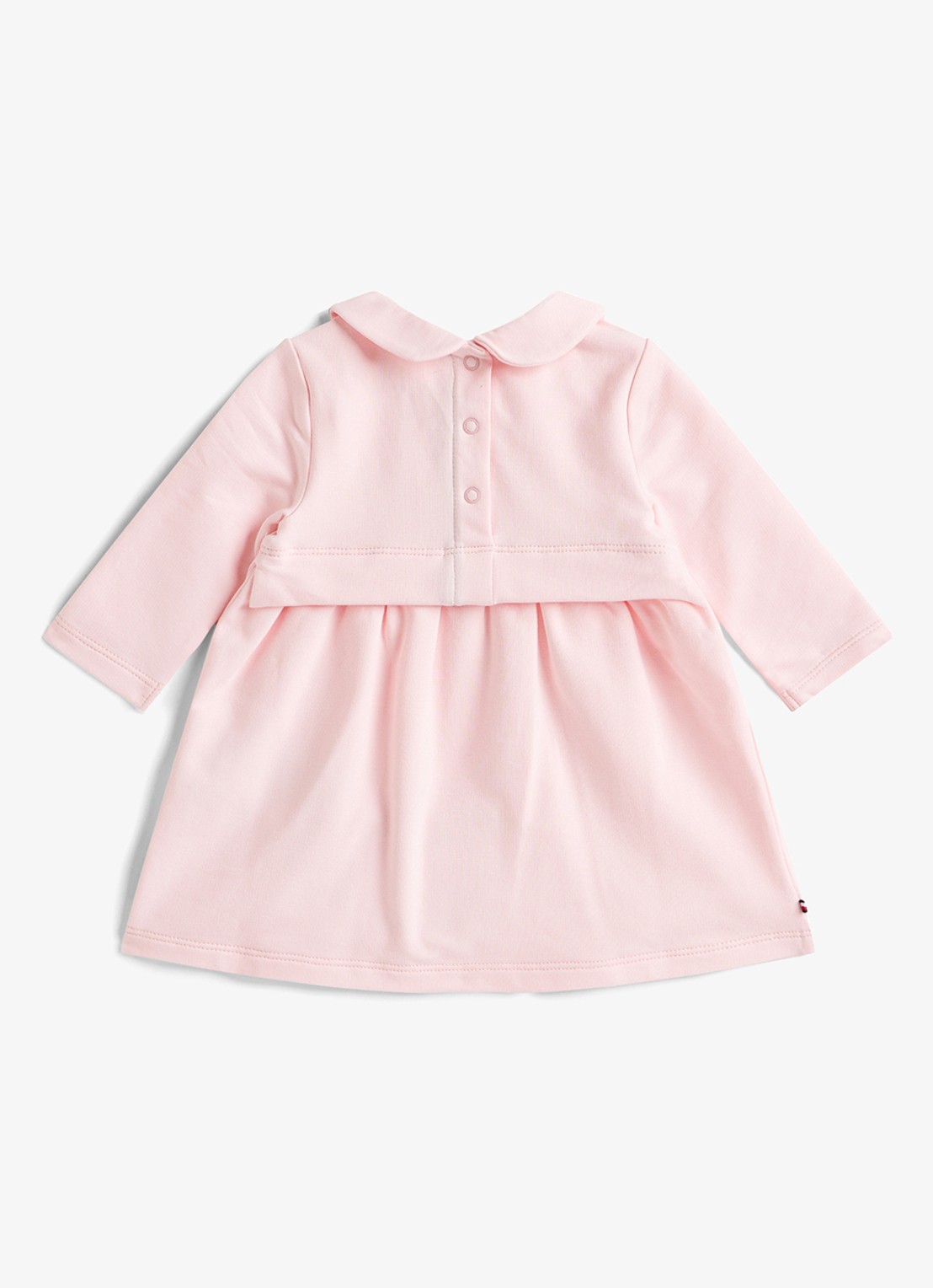 Tommy Hilfiger Essential jurk met lange mouwen - voorkant 2 lichtroze