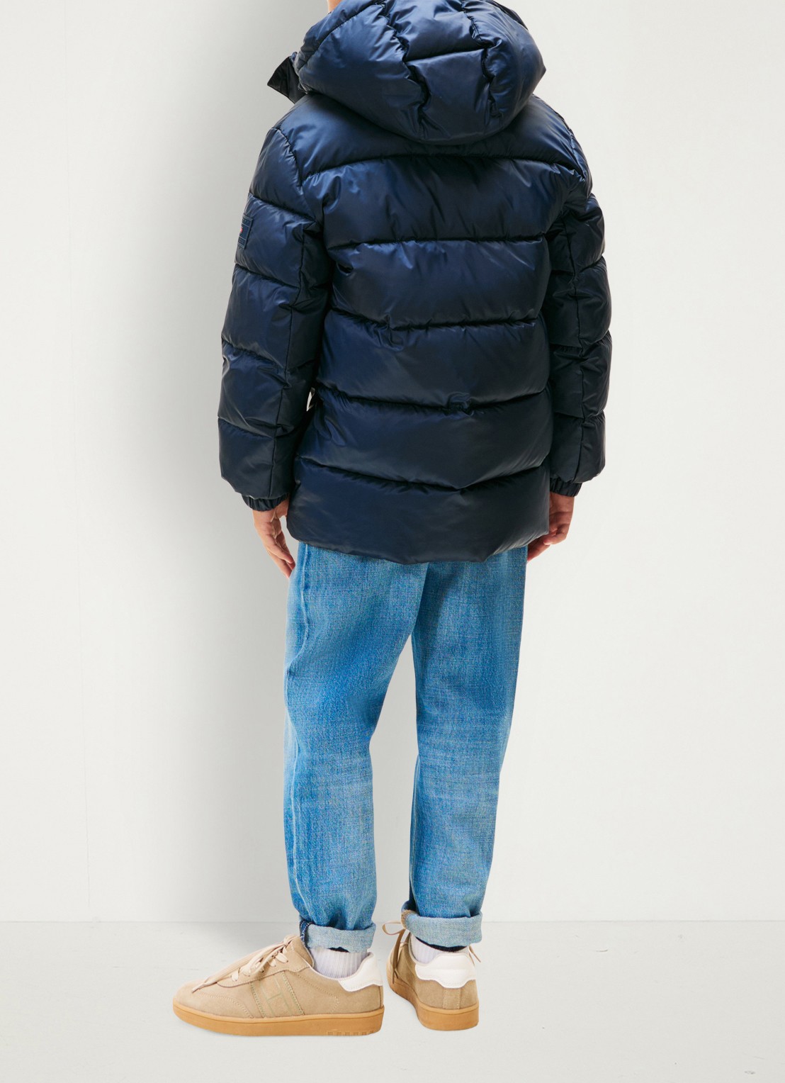 Tommy Hilfiger Essential parka met capuchon - achterkant 7 dark blue-c1g