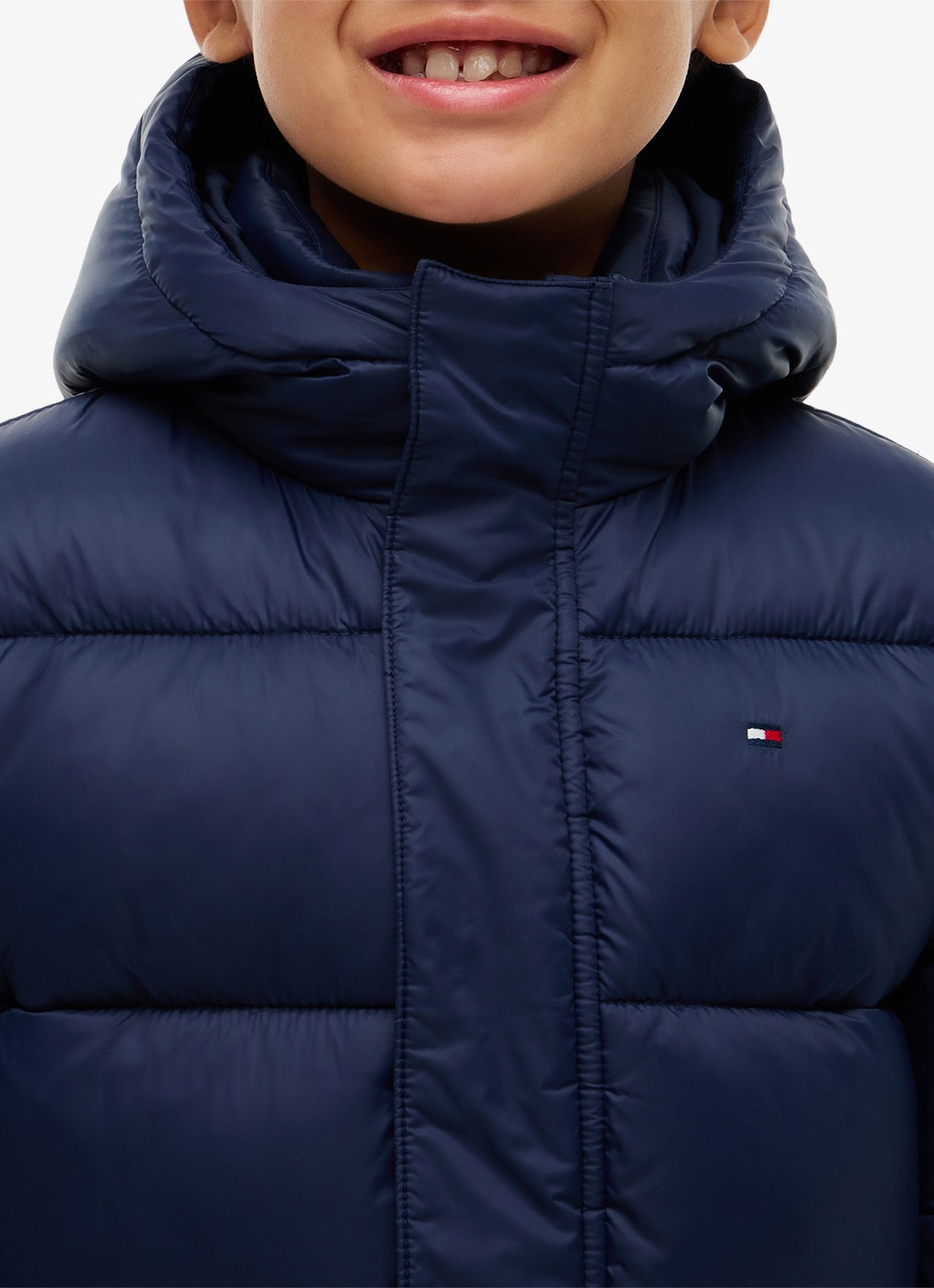 Tommy Hilfiger Essential parka met capuchon - detail 3 dark blue-c1g