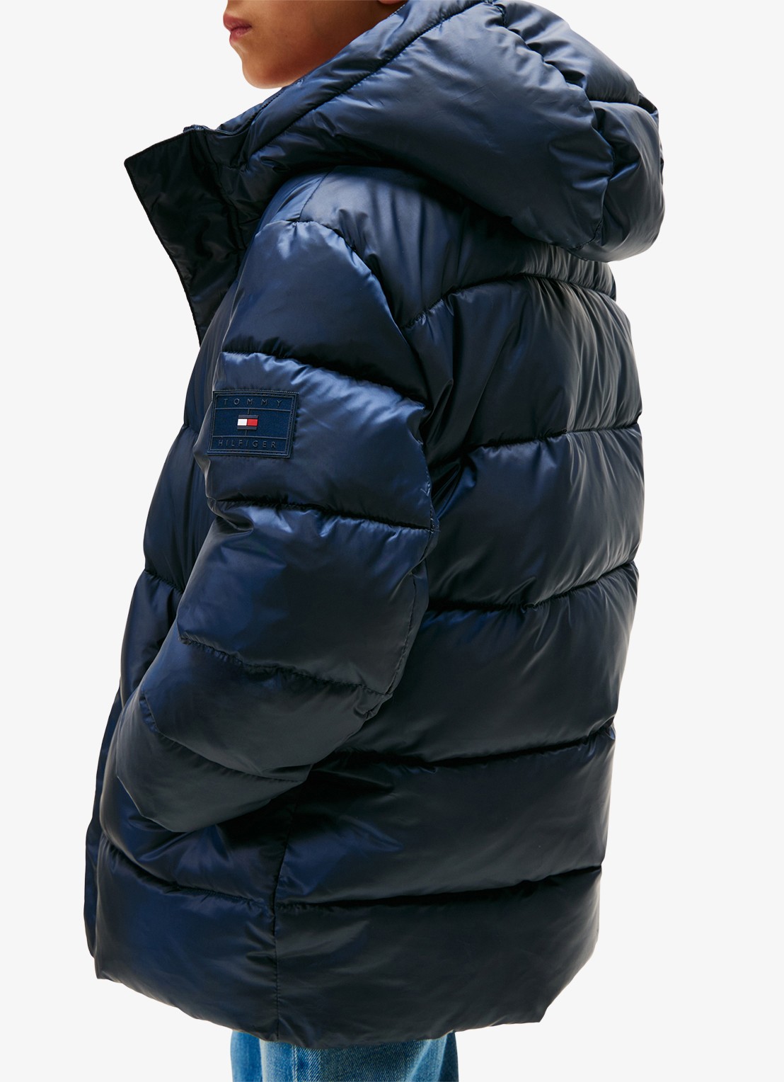 Tommy Hilfiger Essential parka met capuchon - detail 4 dark blue-c1g
