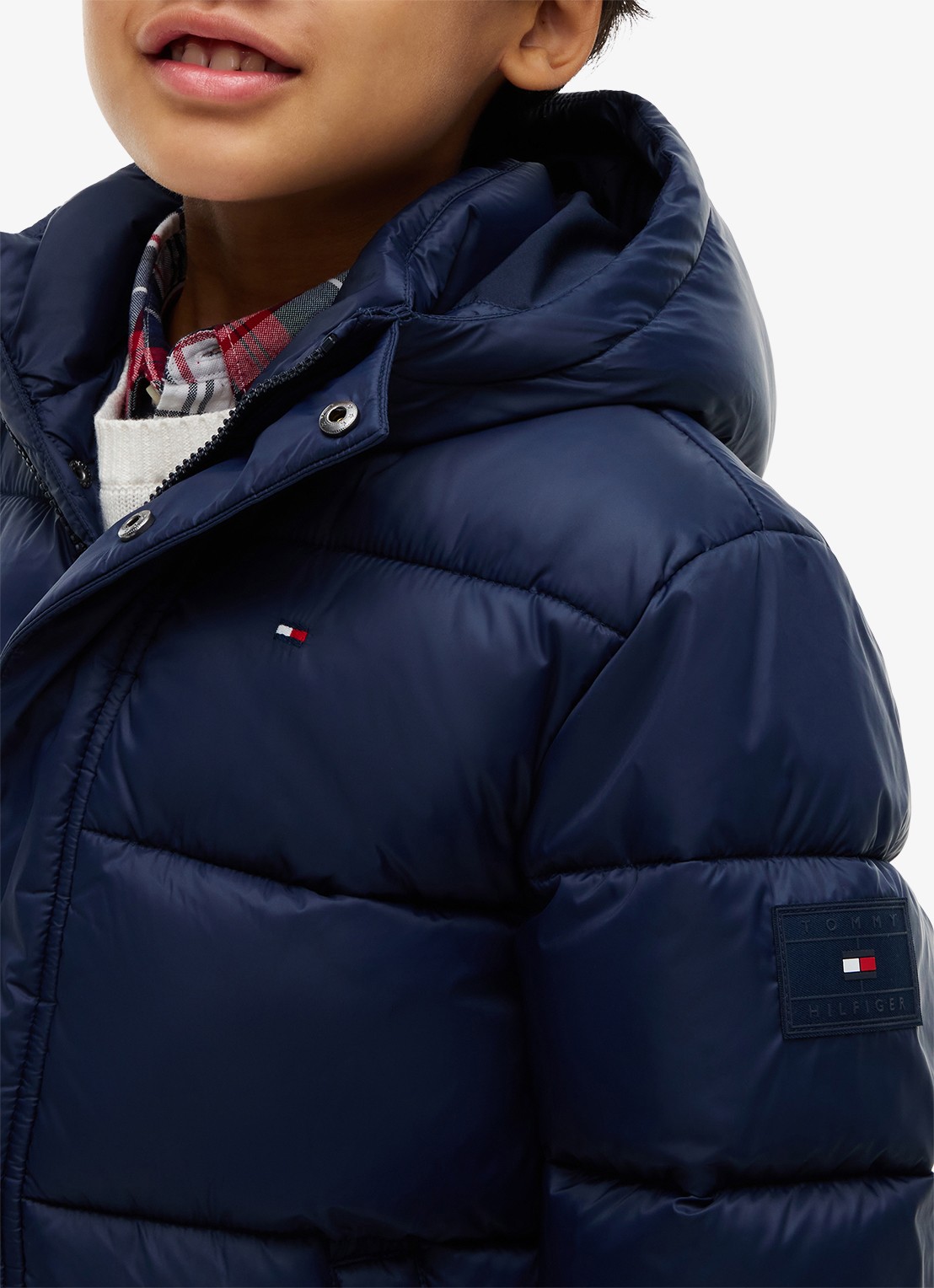 Tommy Hilfiger Essential parka met capuchon - detail 5 dark blue-c1g