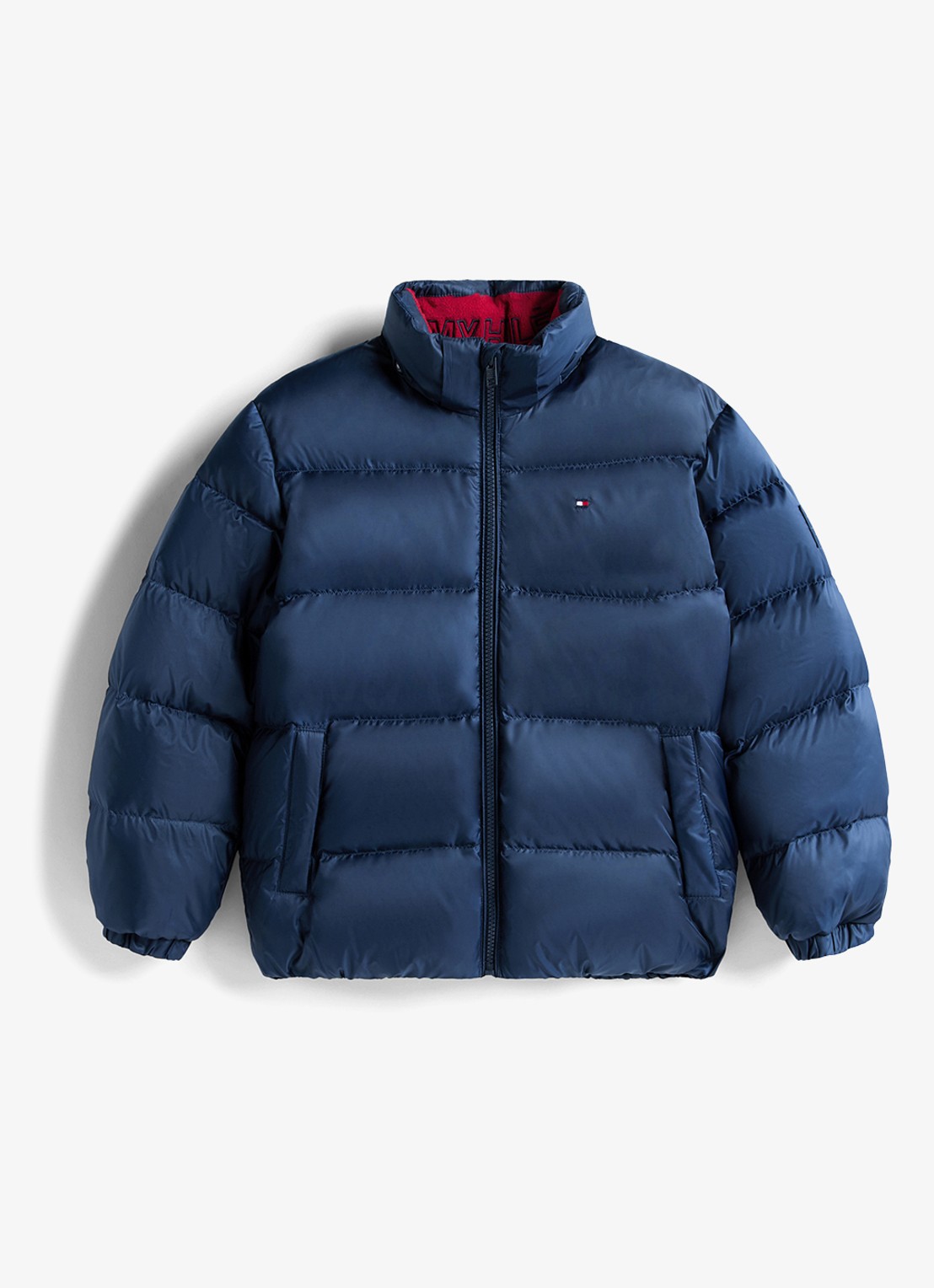 Tommy Hilfiger Essential puffer jas met capuchon - detail 4 donkerblauw