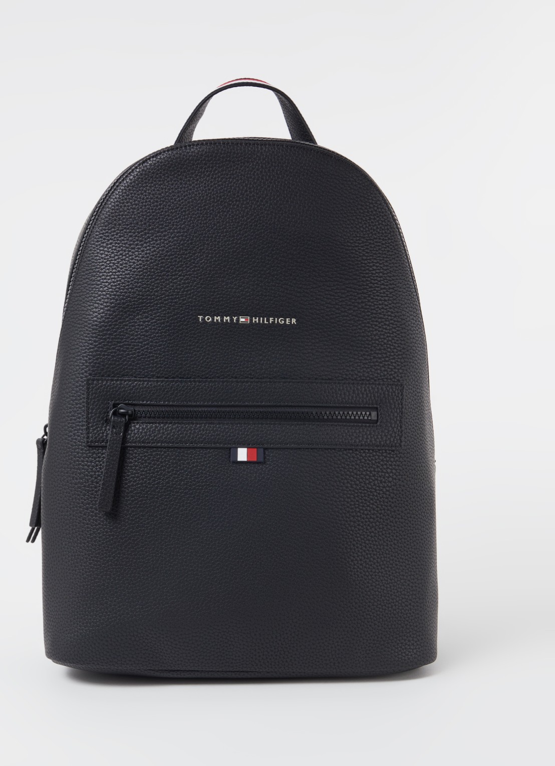 Tommy Hilfiger Essential rugzak met 14 inch laptopvak - voorkant 3 zwart