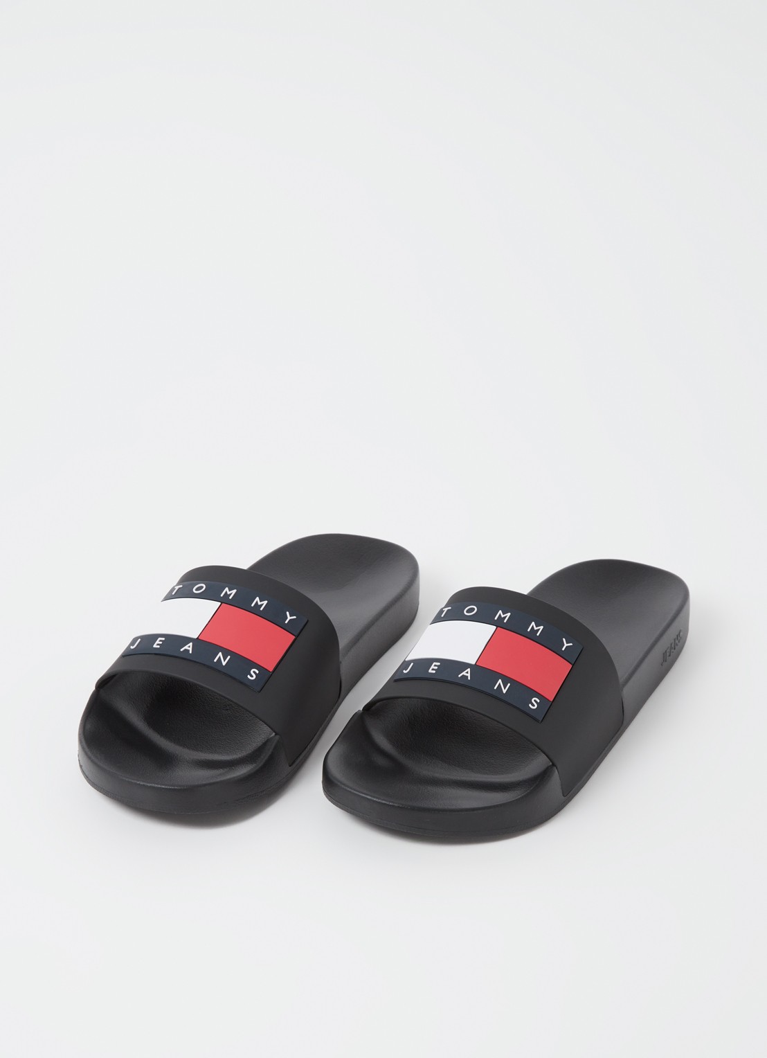 Tommy Hilfiger Essential slipper met logo - detail 2 zwart