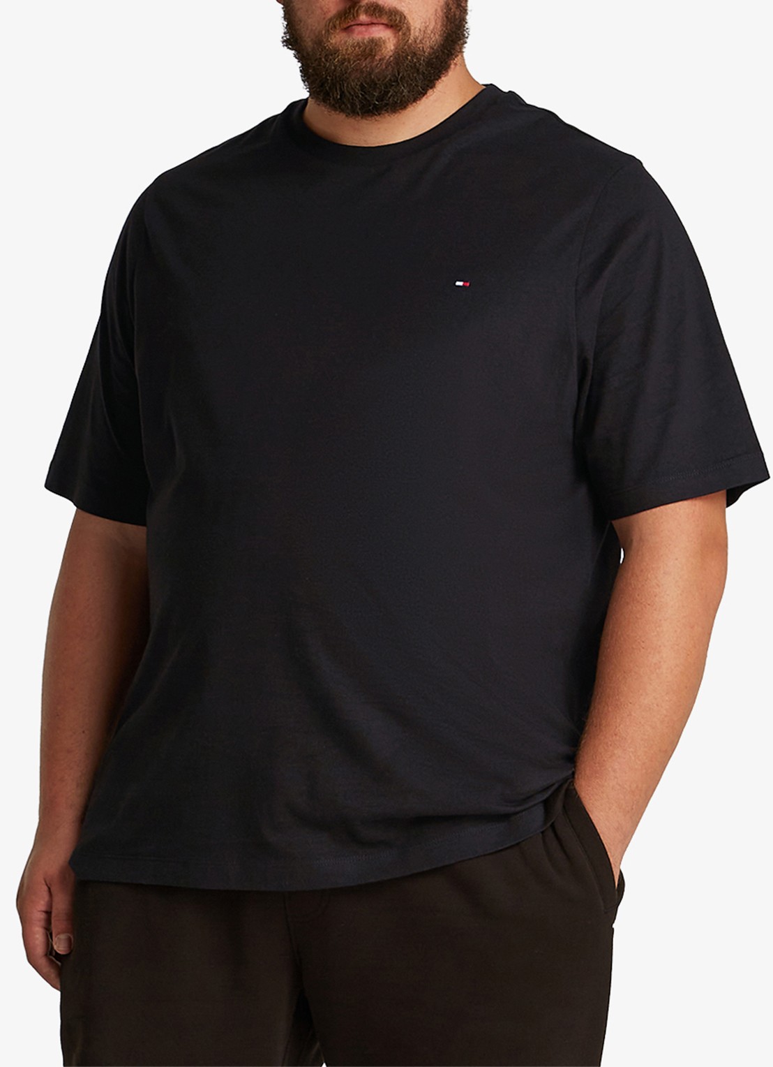 Tommy Hilfiger Essential T-shirt met ronde hals - detail 3 zwart