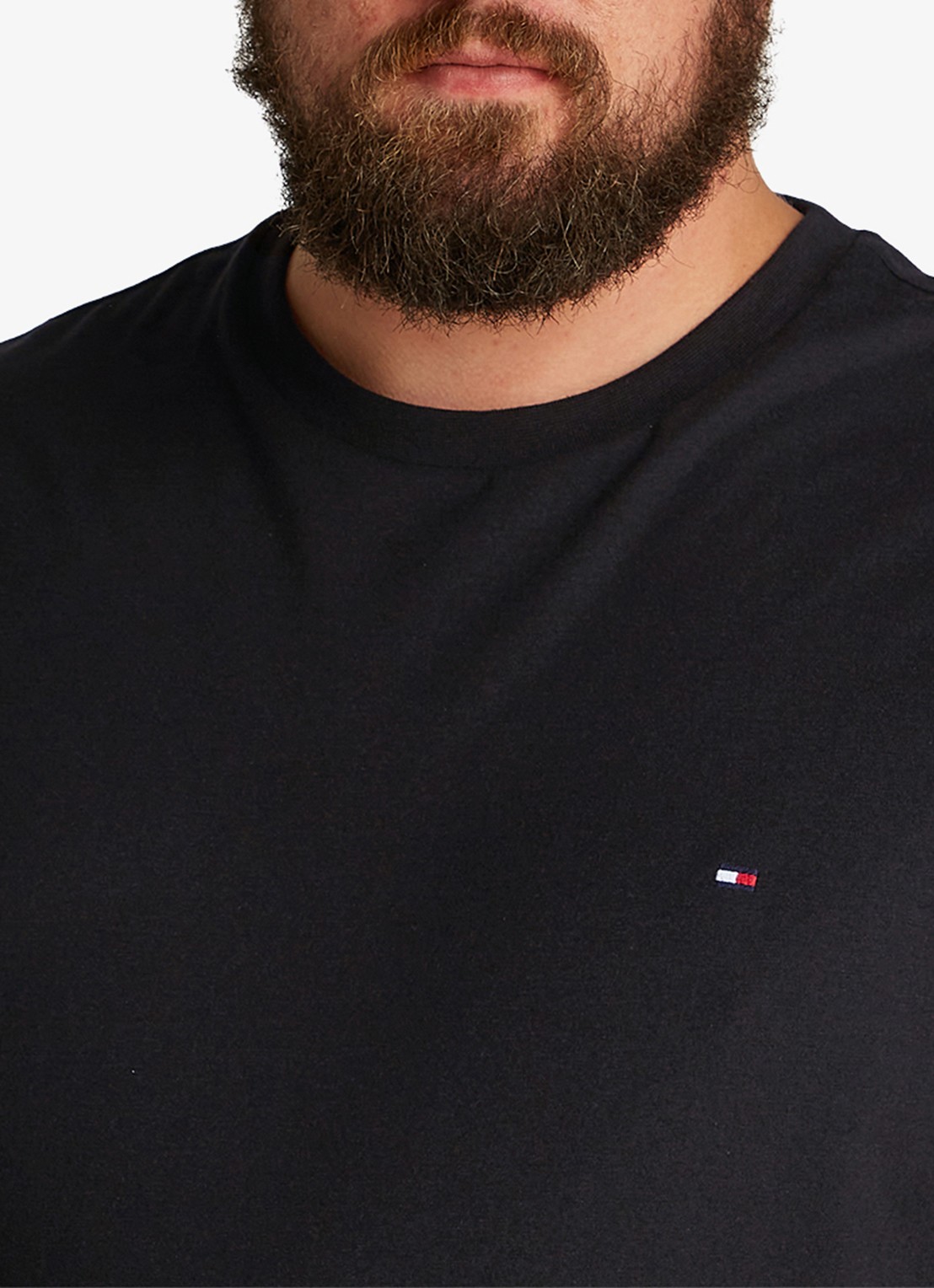 Tommy Hilfiger Essential T-shirt met ronde hals - detail 4 zwart