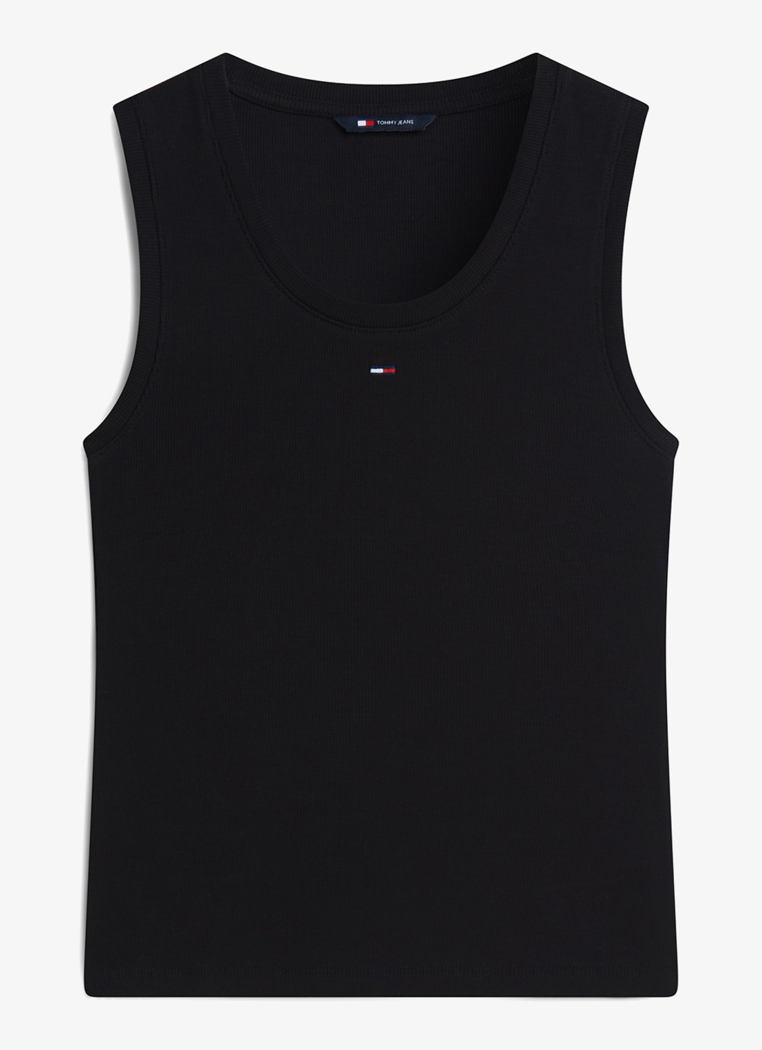 Tommy Hilfiger Essential tanktop met logo - voorkant 5 zwart