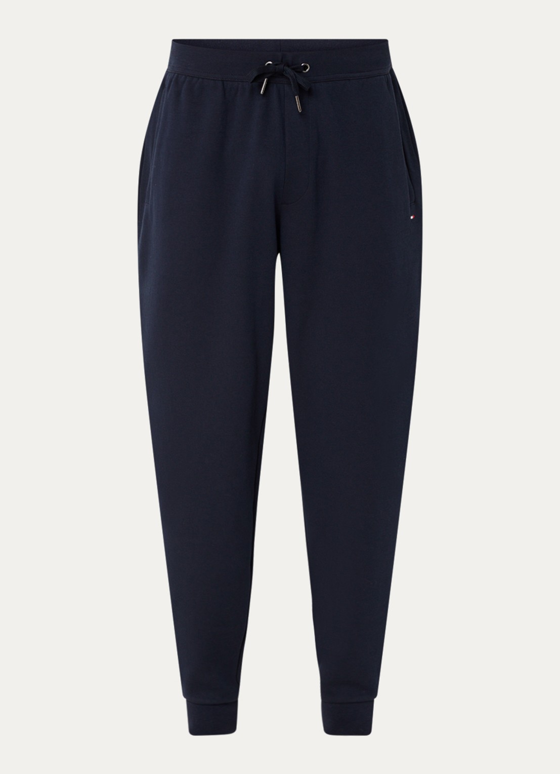 Tommy Hilfiger Essential tapered fit joggingbroek met steekzakken - voorkant 4 donkerblauw