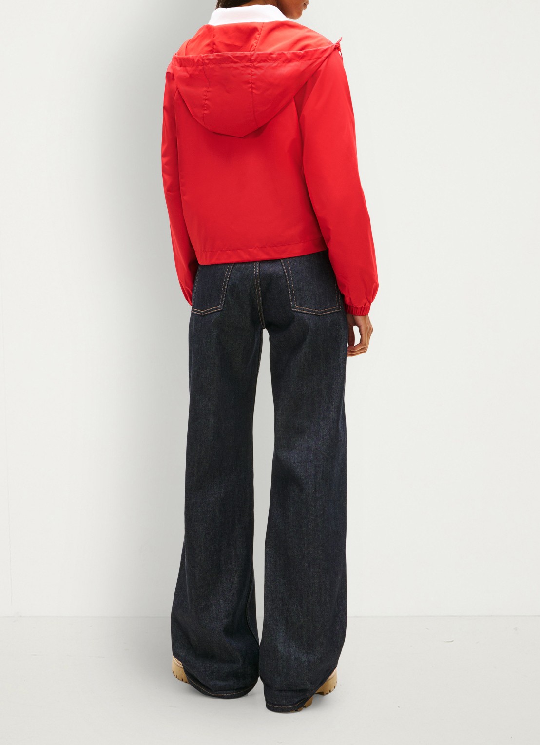 Tommy Hilfiger Essential windbreaker met steekzakken - achterkant 5 oranjerood