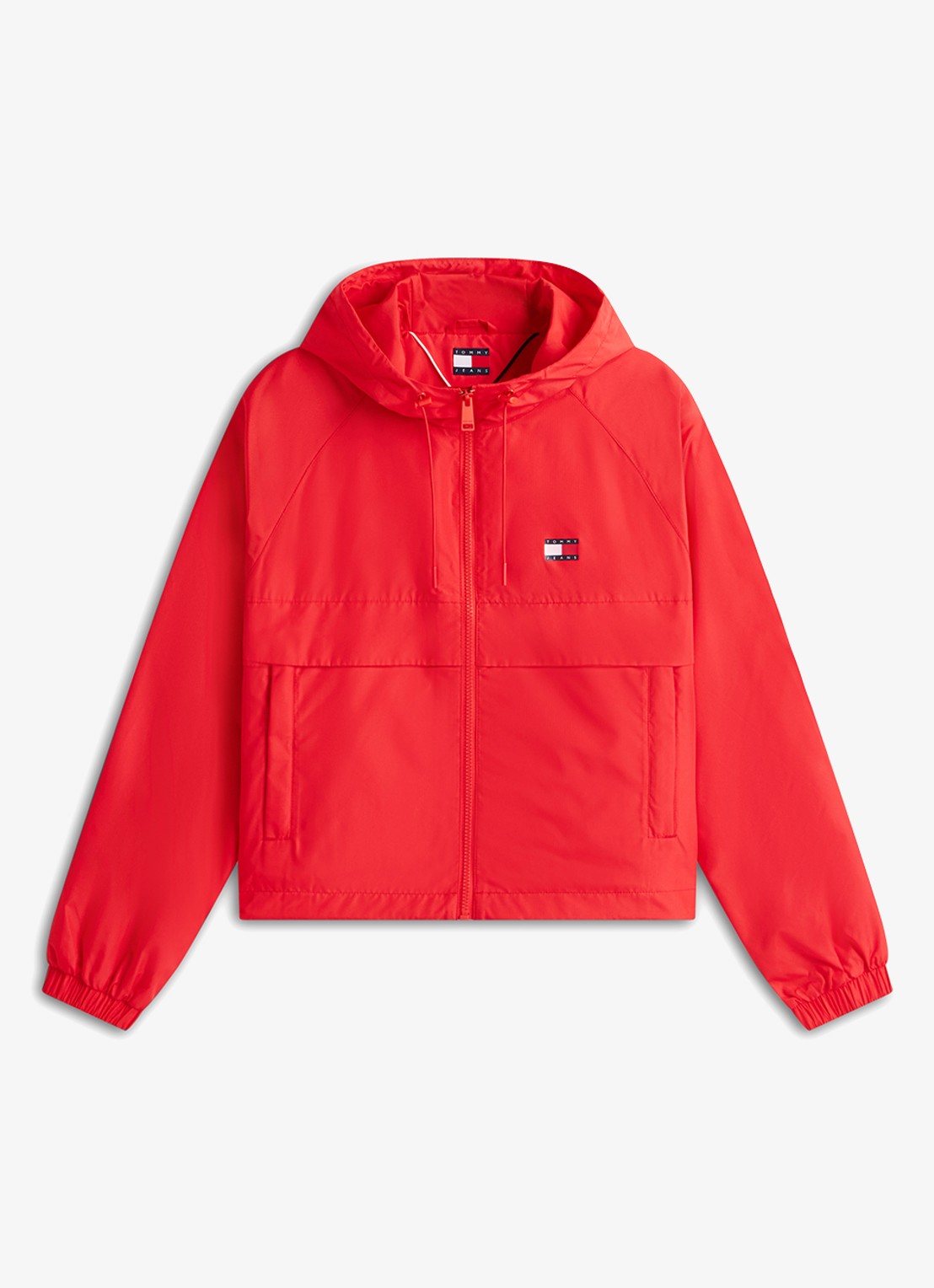 Tommy Hilfiger Essential windbreaker met steekzakken - voorkant 3 oranjerood