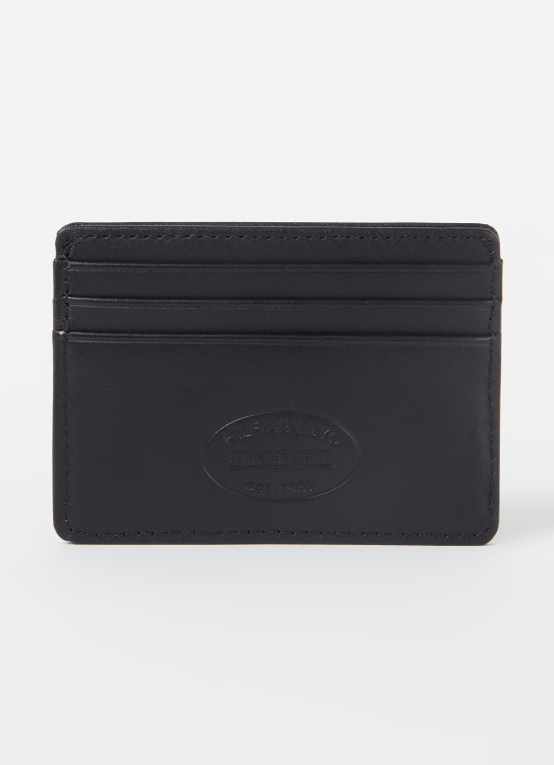 Tommy Hilfiger Eton pasjeshouder van leer met logo - detail 3 zwart