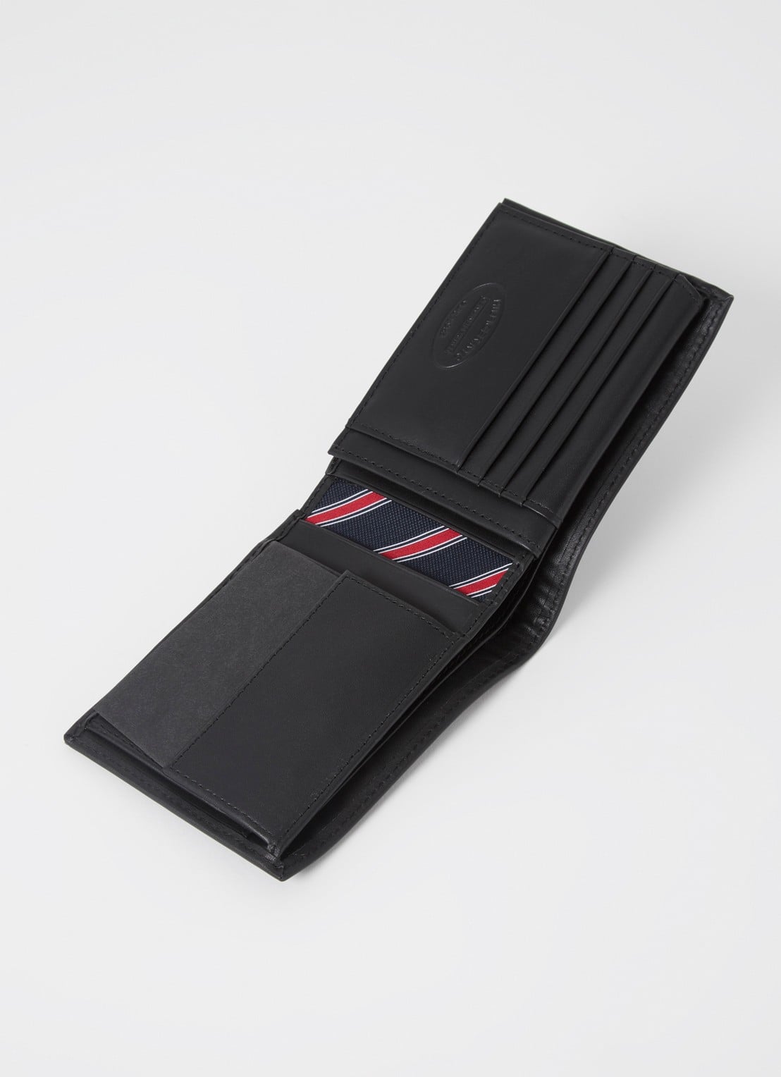 Tommy Hilfiger Eton portemonnee van leer - voorkant 2 zwart