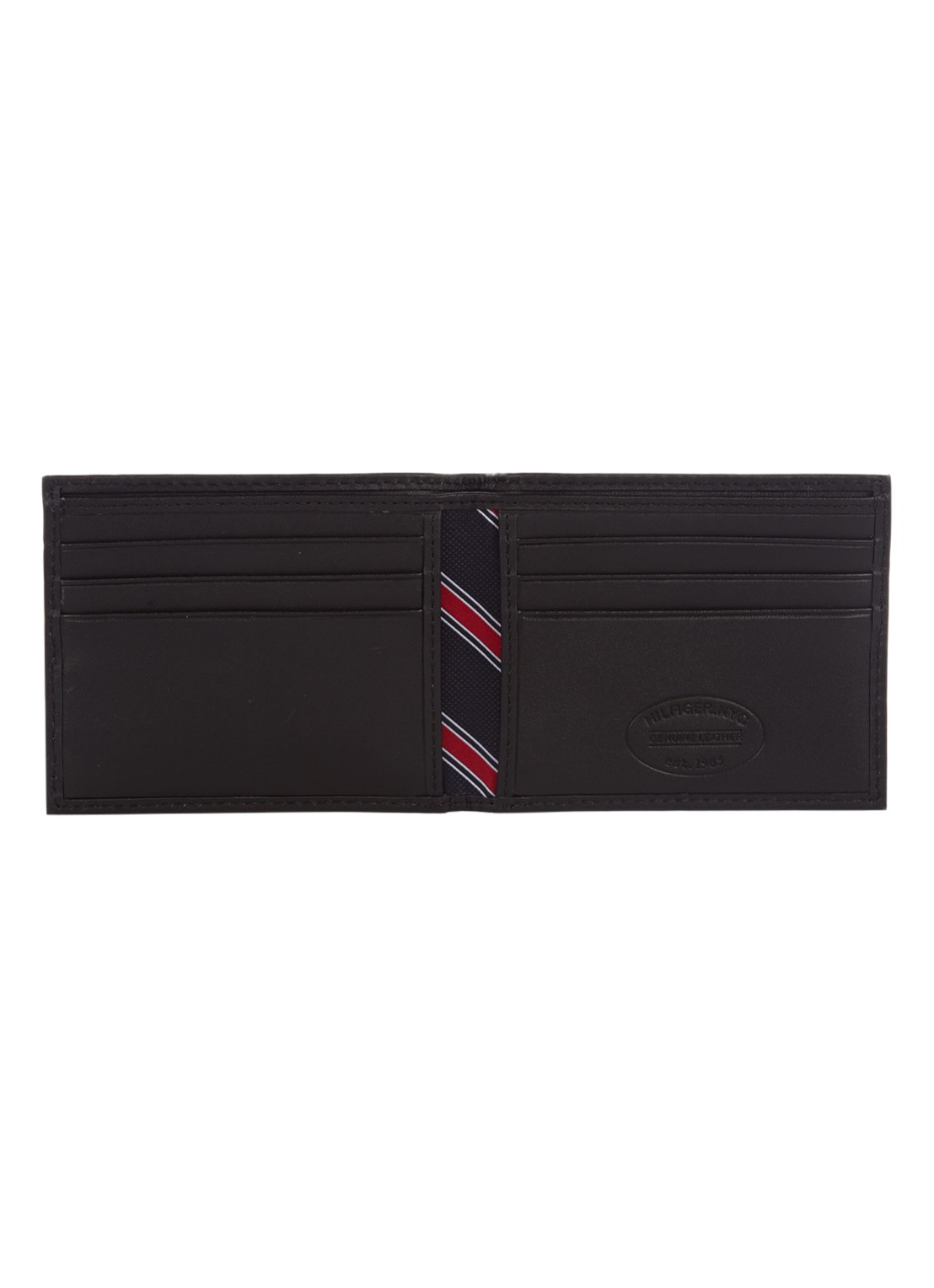 Tommy Hilfiger Eton portemonnee van leer - detail zwart
