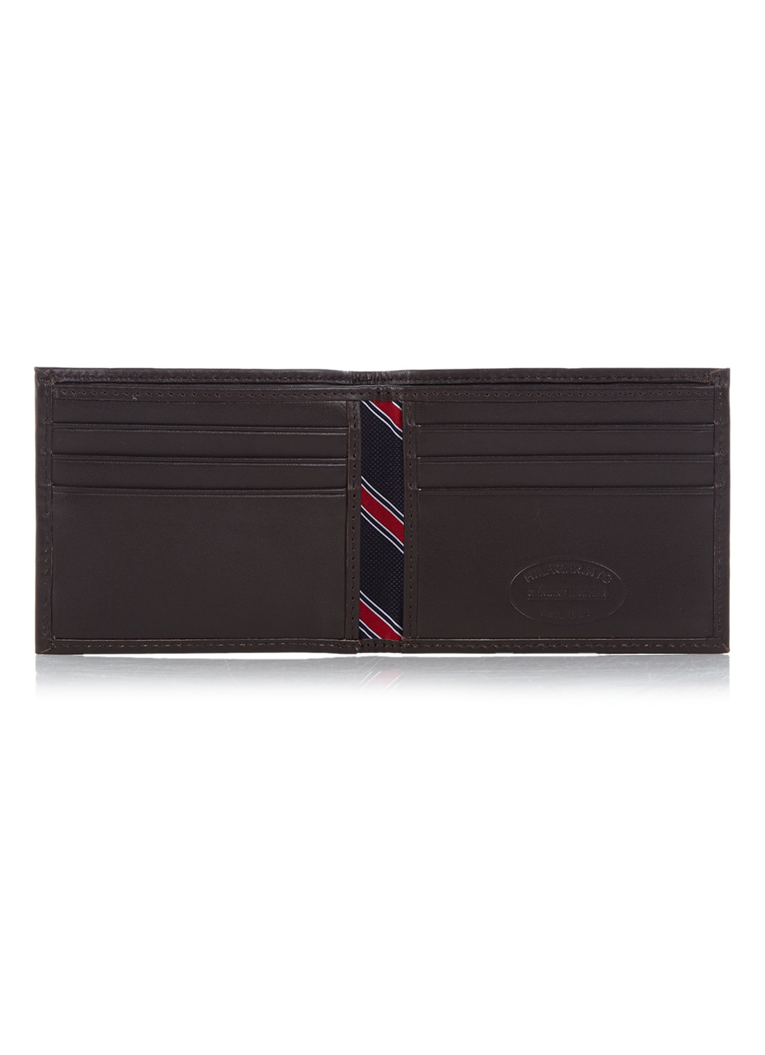 Tommy Hilfiger Eton portemonnee van leer - detail 2 donkerbruin