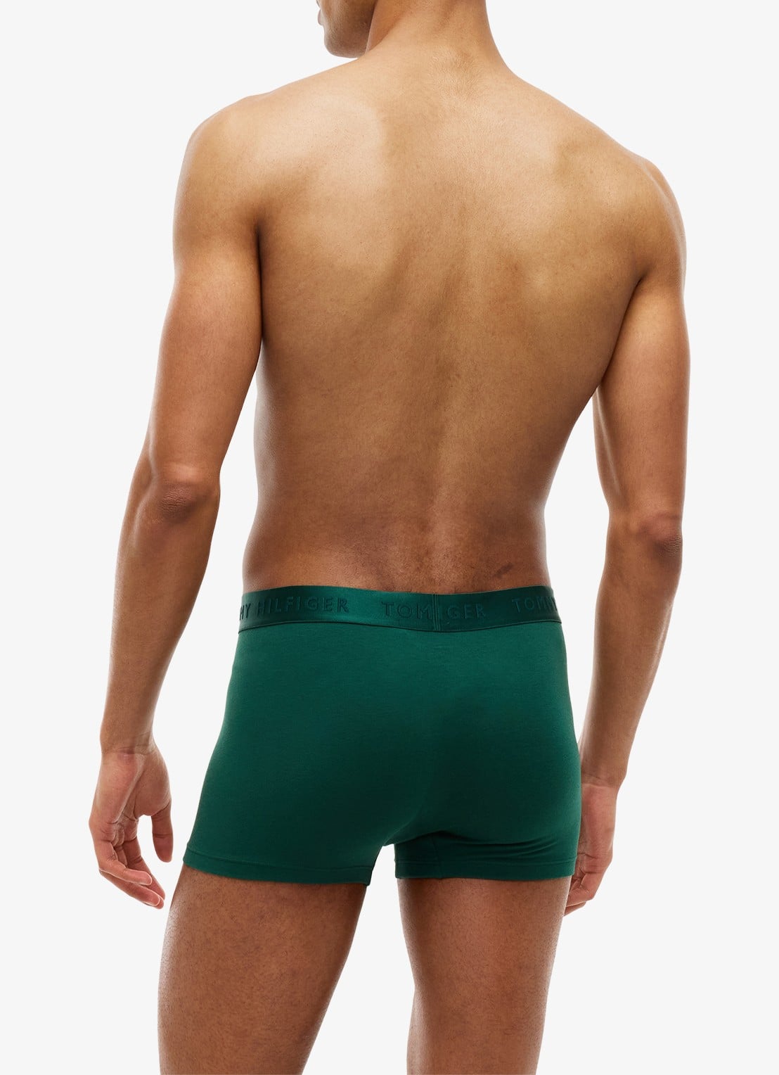 Tommy Hilfiger Everyday Luxe boxershorts met logoband in 3-pack - achterkant 4 groen