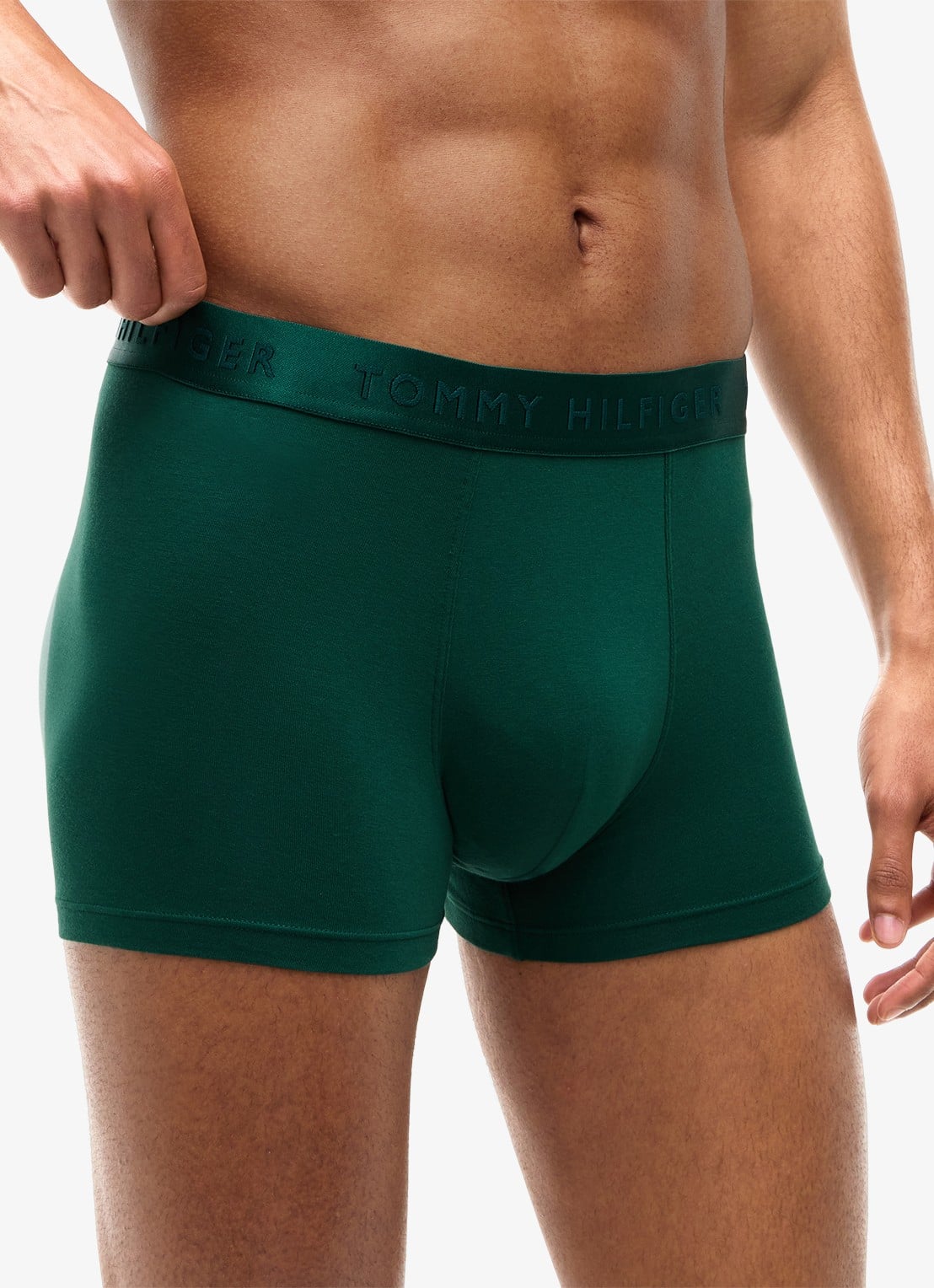 Tommy Hilfiger Everyday Luxe boxershorts met logoband in 3-pack - detail 2 groen