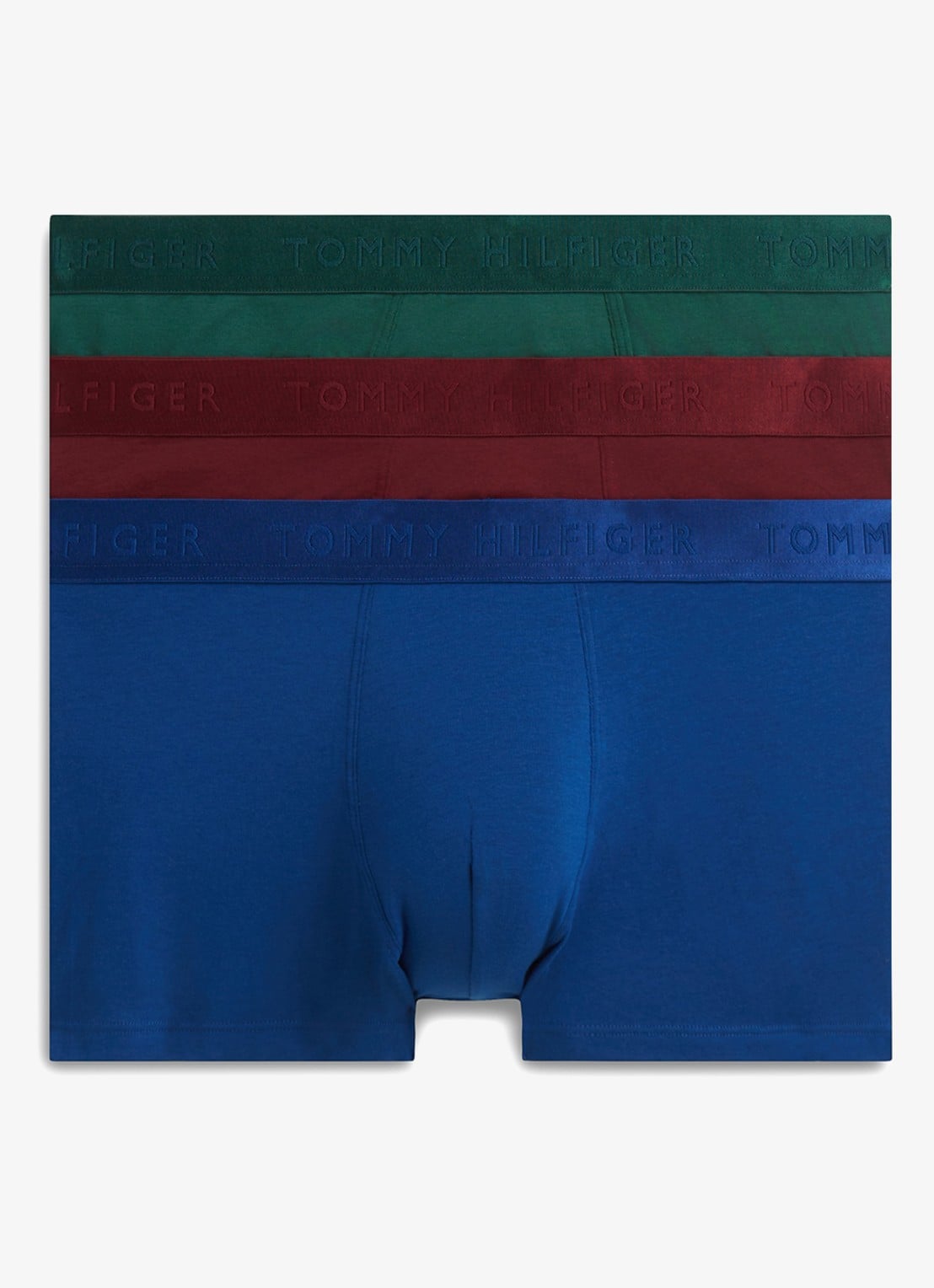Tommy Hilfiger Everyday Luxe boxershorts met logoband in 3-pack - voorkant 5 groen