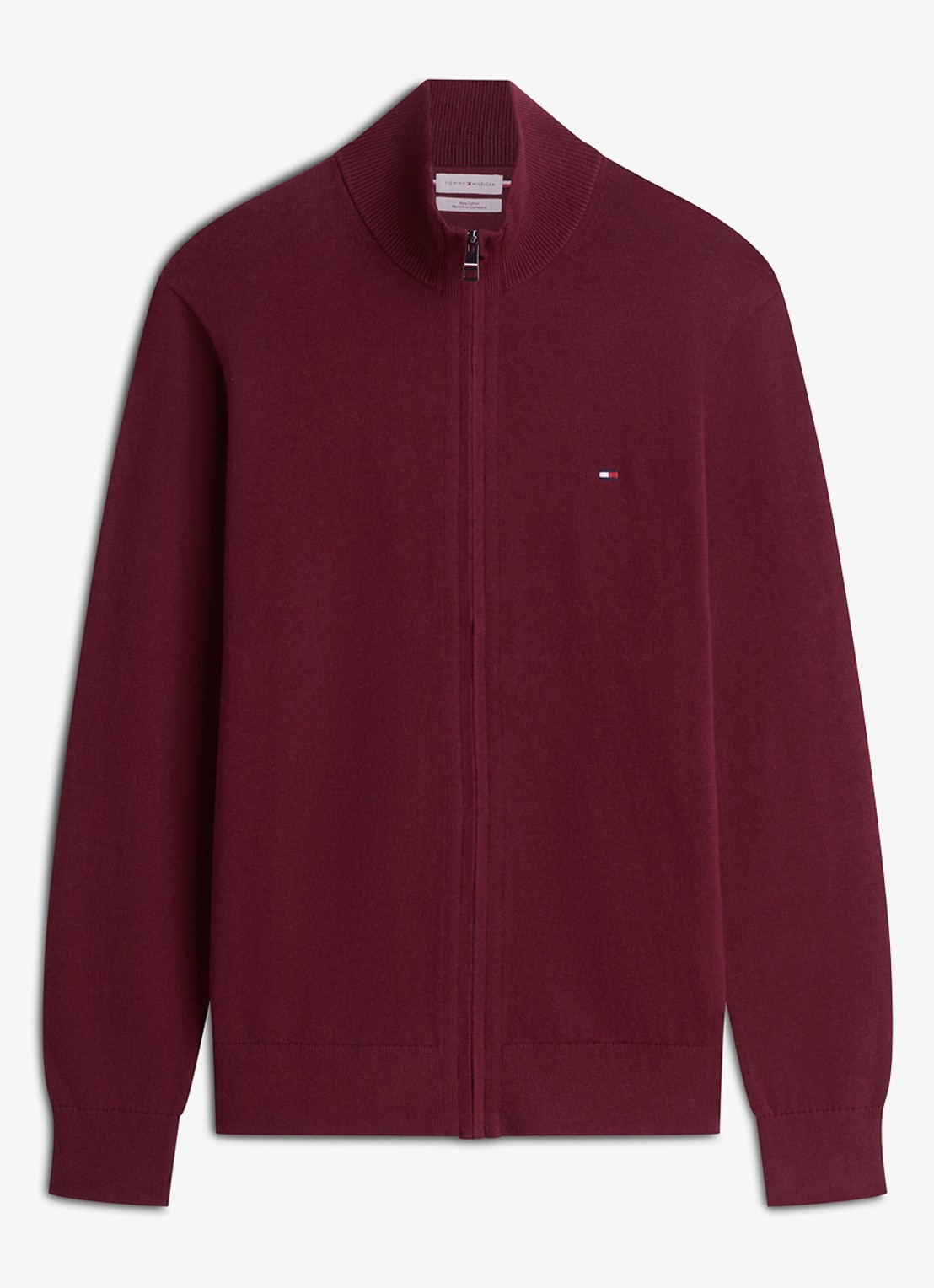 Tommy Hilfiger Fijngebreid vest in kasjmierblend met logoborduring  - voorkant 4 rood