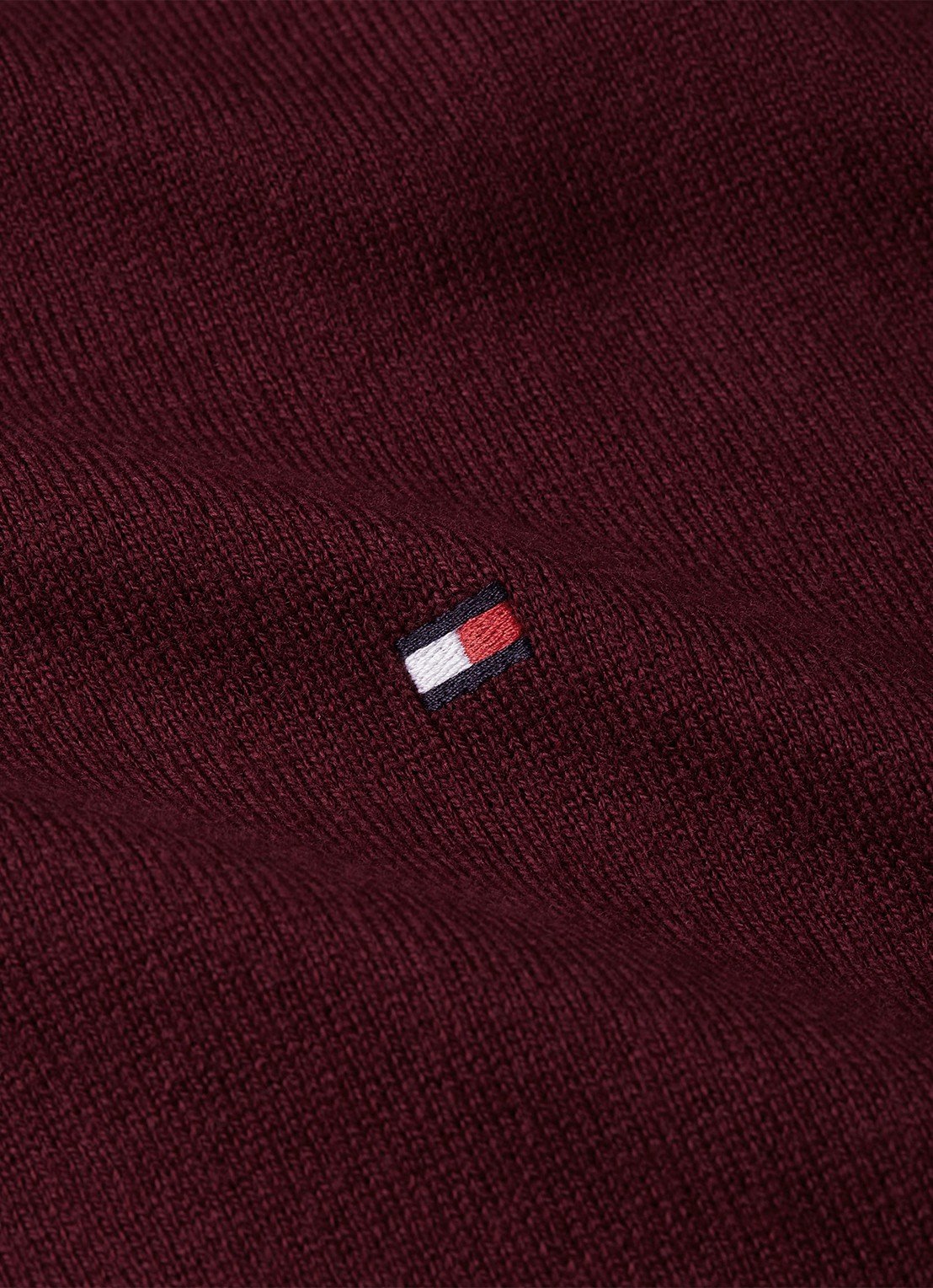 Tommy Hilfiger Fijngebreide pullover in kasjmierblend met logoborduring - detail 3 burgundy-vlp / rood