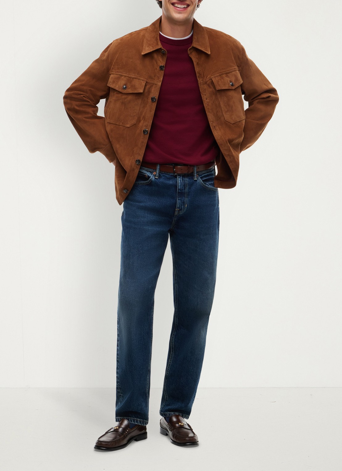 Tommy Hilfiger Fijngebreide pullover in kasjmierblend met logoborduring - voorkant 8 burgundy-vlp / rood