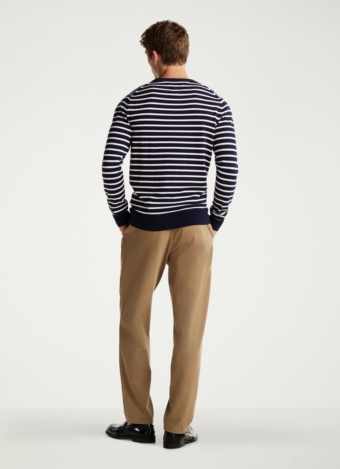 Tommy Hilfiger Fijngebreide pullover in kasjmierblend met logoborduring - achterkant 3 multicolor