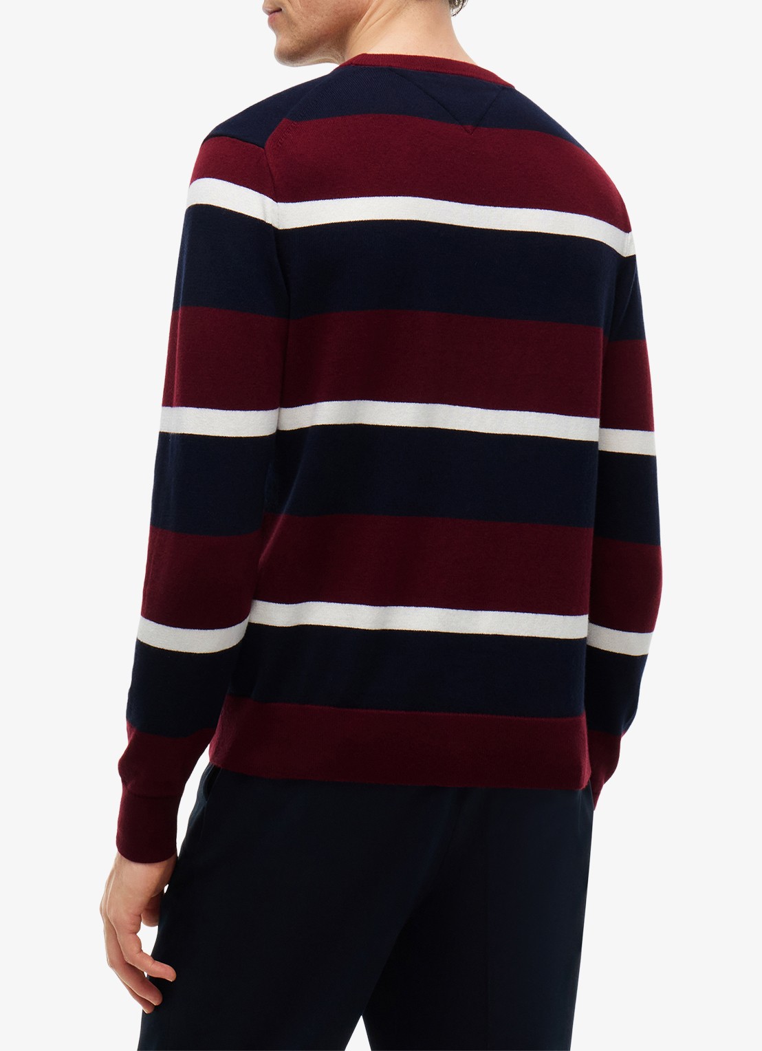Tommy Hilfiger Fijngebreide pullover in kasjmierblend met logoborduring - achterkant undefined