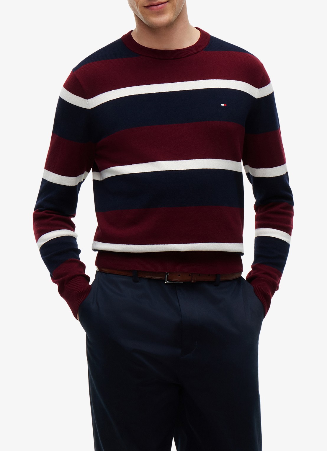 Tommy Hilfiger Fijngebreide pullover in kasjmierblend met logoborduring - detail 2 undefined