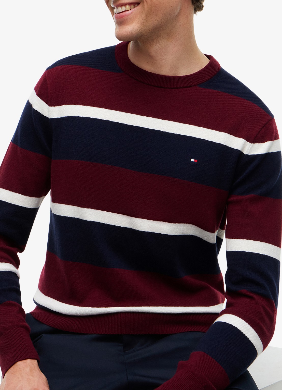 Tommy Hilfiger Fijngebreide pullover in kasjmierblend met logoborduring - detail 3 undefined