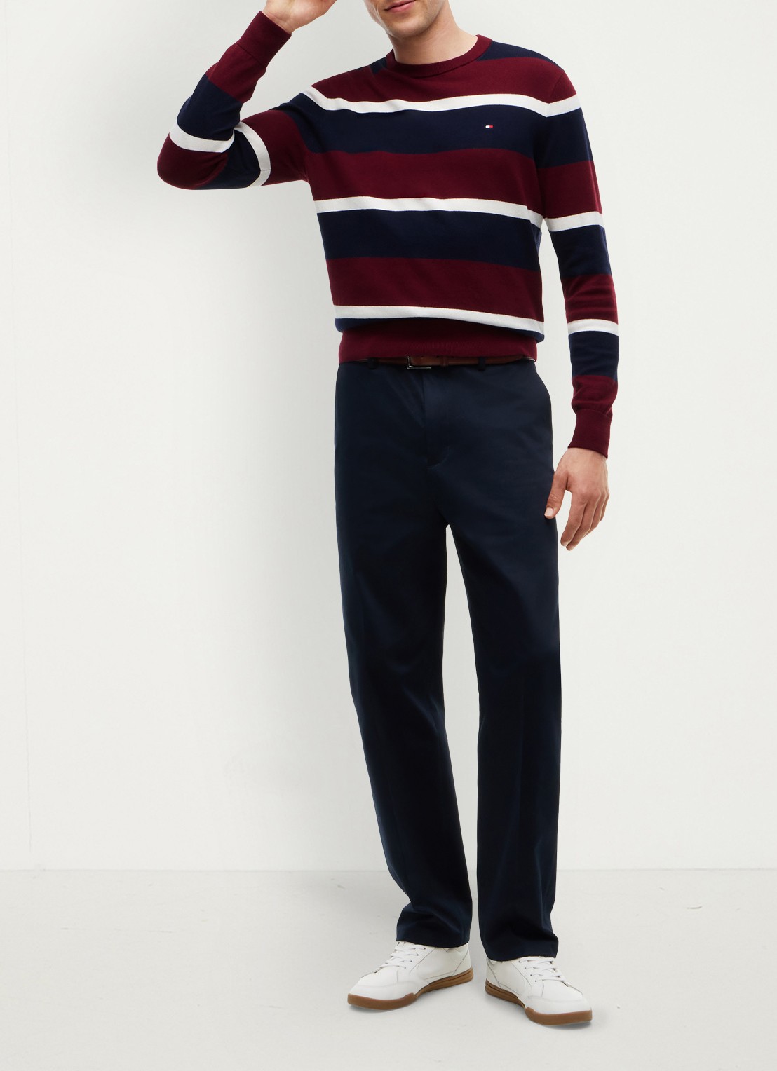 Tommy Hilfiger Fijngebreide pullover in kasjmierblend met logoborduring - voorkant 5 undefined
