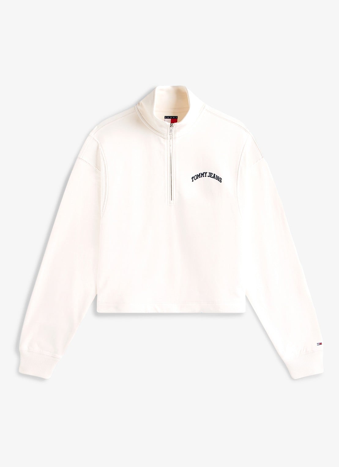 Tommy Hilfiger Fijngebreide trui met ingebreid logo - voorkant 4 wit