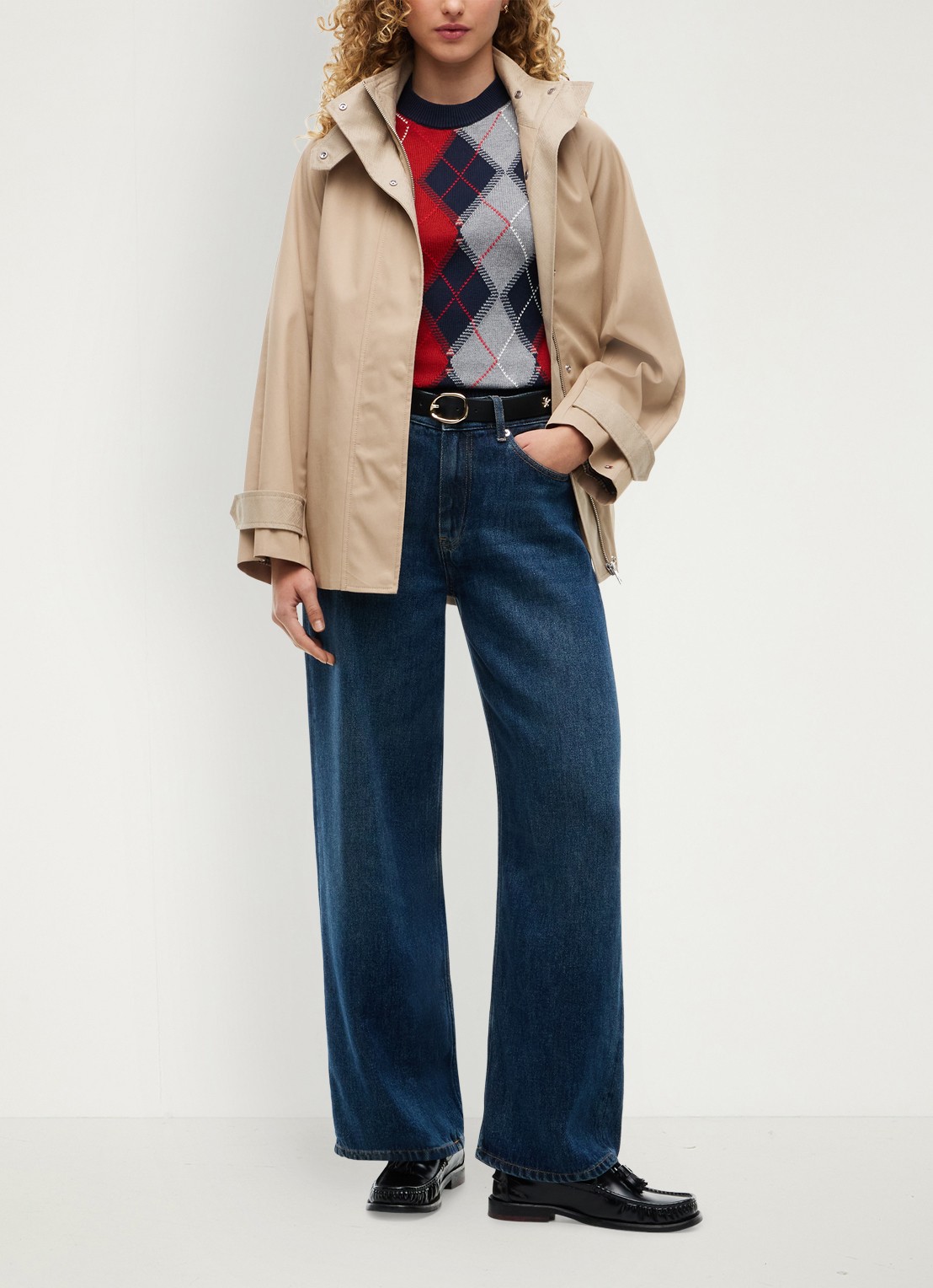 Tommy Hilfiger Fijngebreide trui met ruitdessin - voorkant 4 multicolor