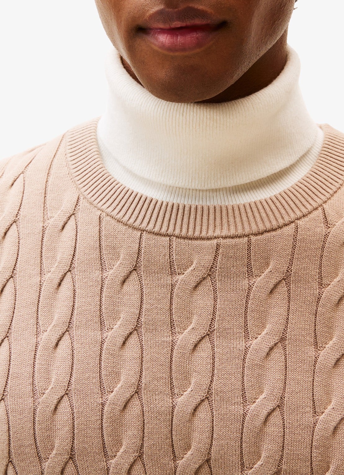 Tommy Hilfiger Flag Embroidery Cable Knit Jumper - detail 5 staalblauw