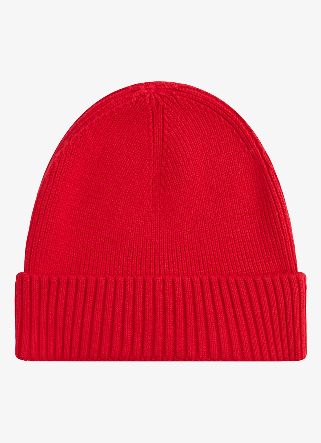 Tommy Hilfiger Flag Pima grofgebreide muts met logo - achterkant 2 vuurrood