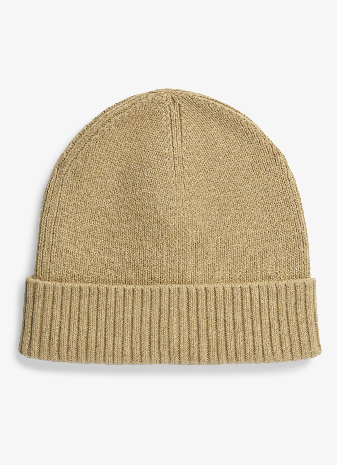 Tommy Hilfiger Flag Pima grofgebreide muts met logo - achterkant 3 safari canvas melange-rbc