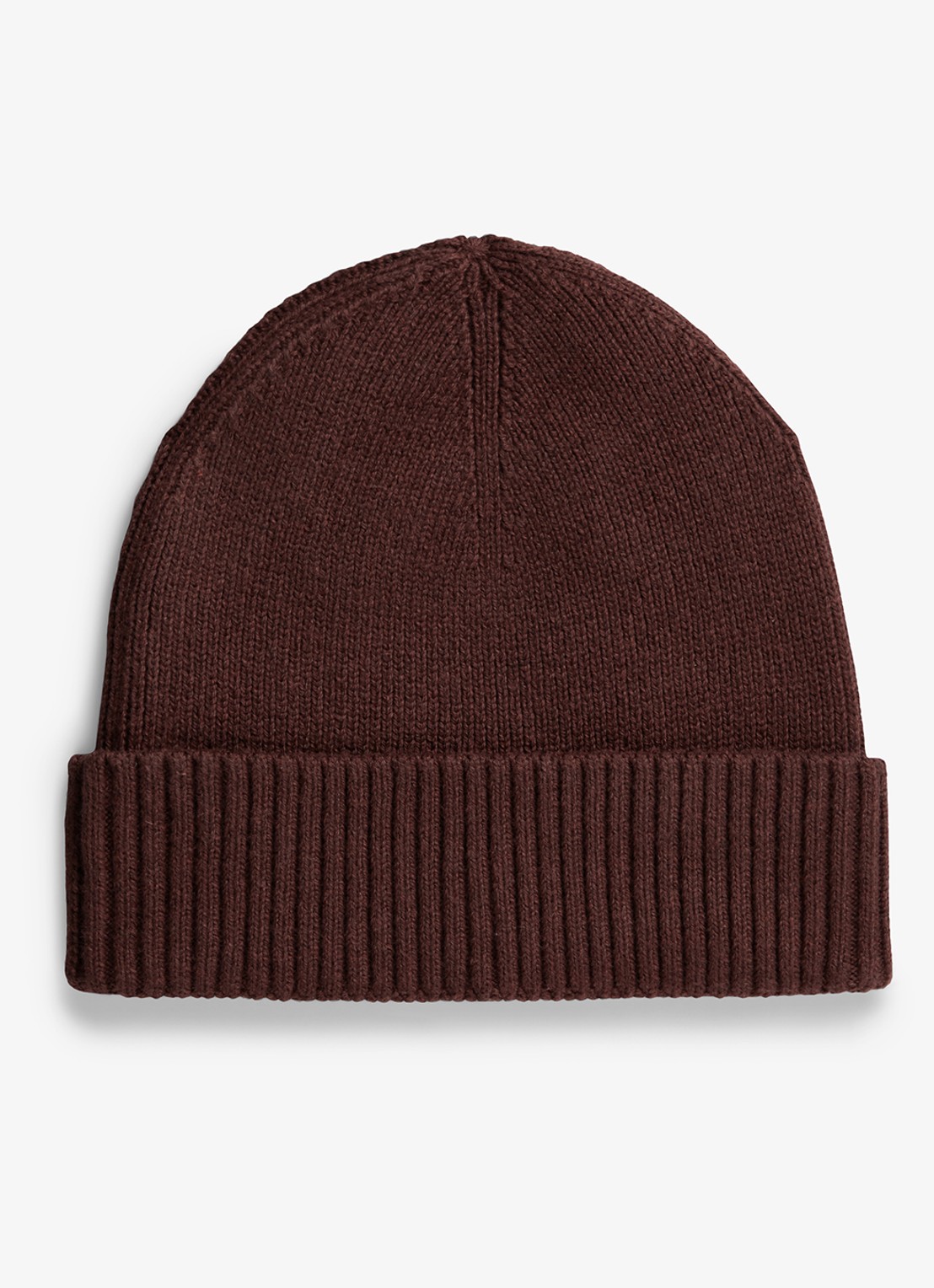 Tommy Hilfiger Flag Pima grofgebreide muts met logo - achterkant red wine melange-xiu