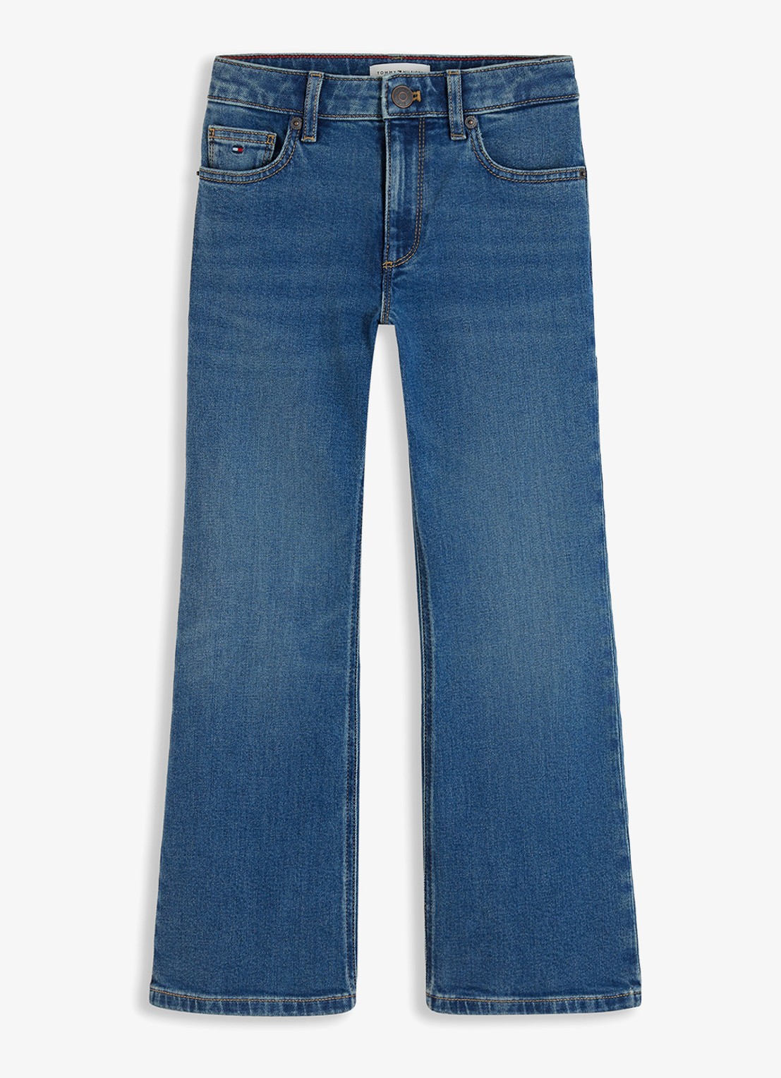Tommy Hilfiger Flared jeans met steekzakken - voorkant denim