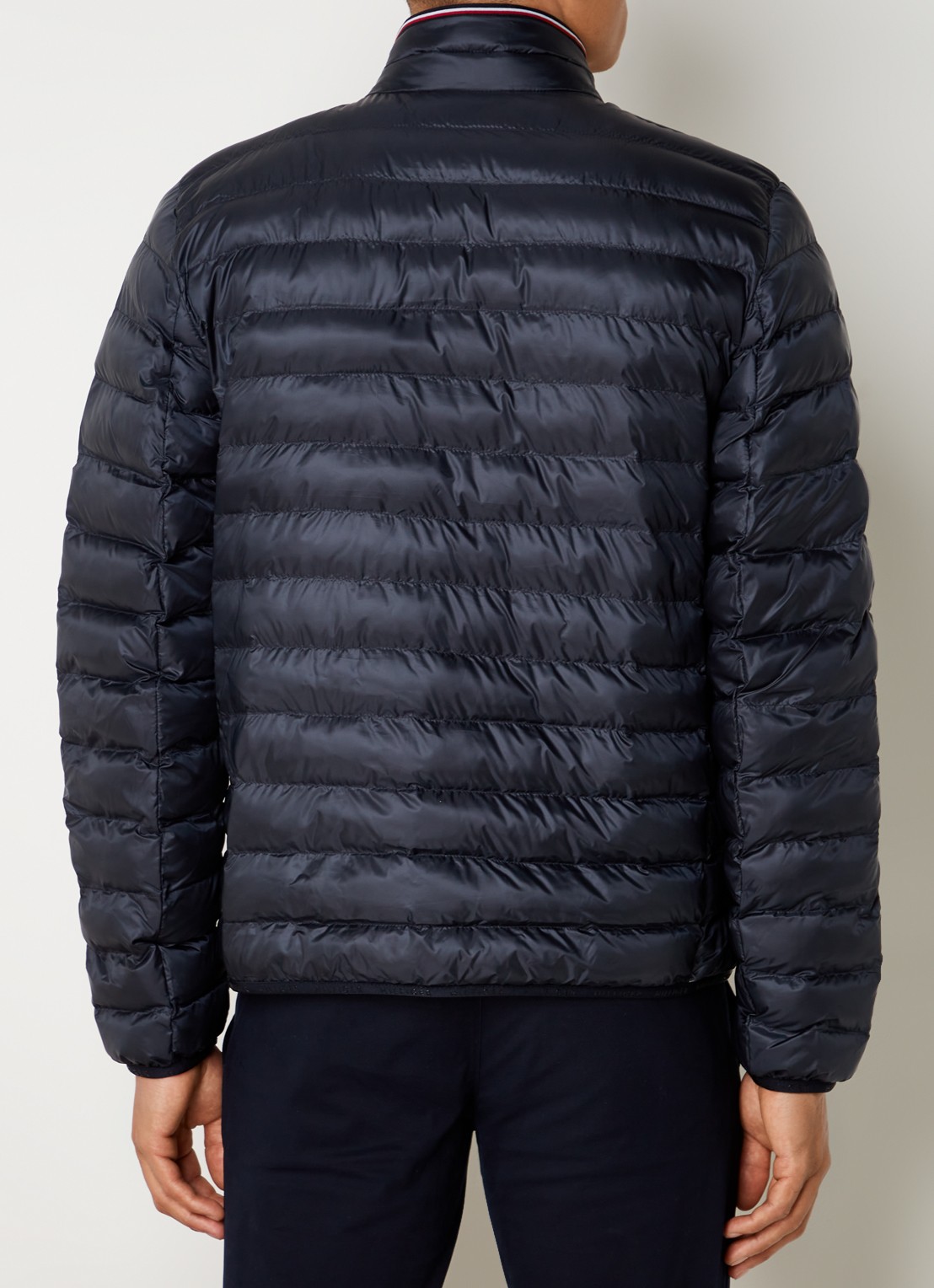 Tommy Hilfiger Gewatteerd jack met logo - achterkant lichtblauw