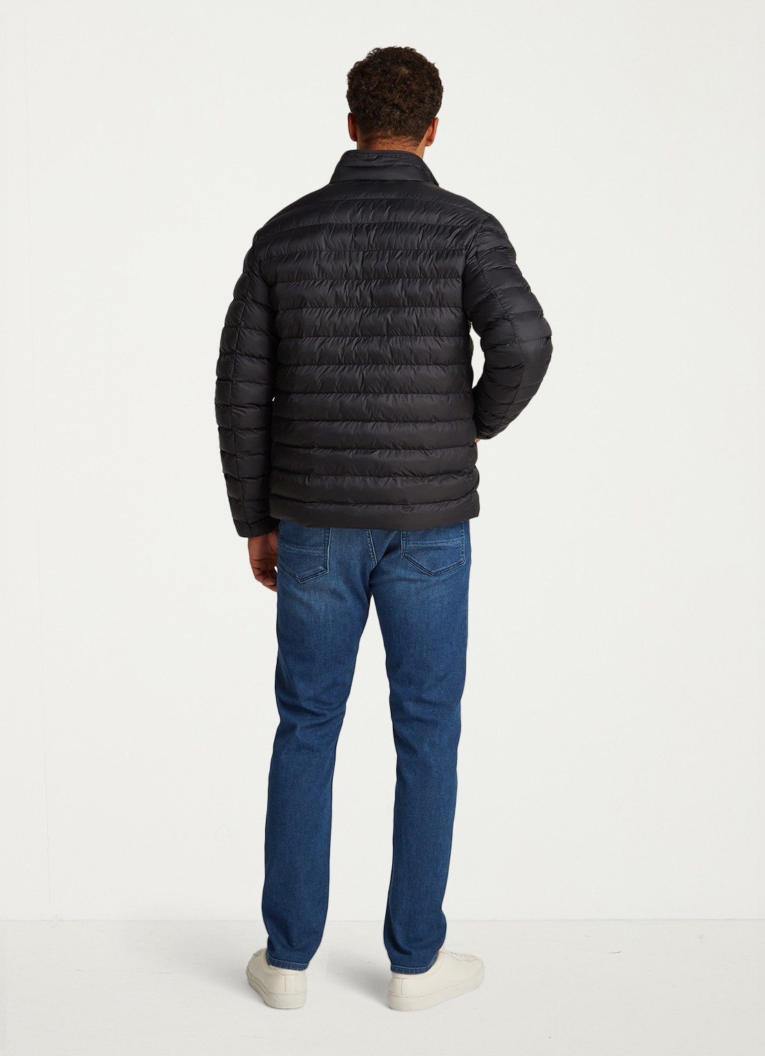 Tommy Hilfiger Gewatteerd jack met ritszakken - achterkant zwart